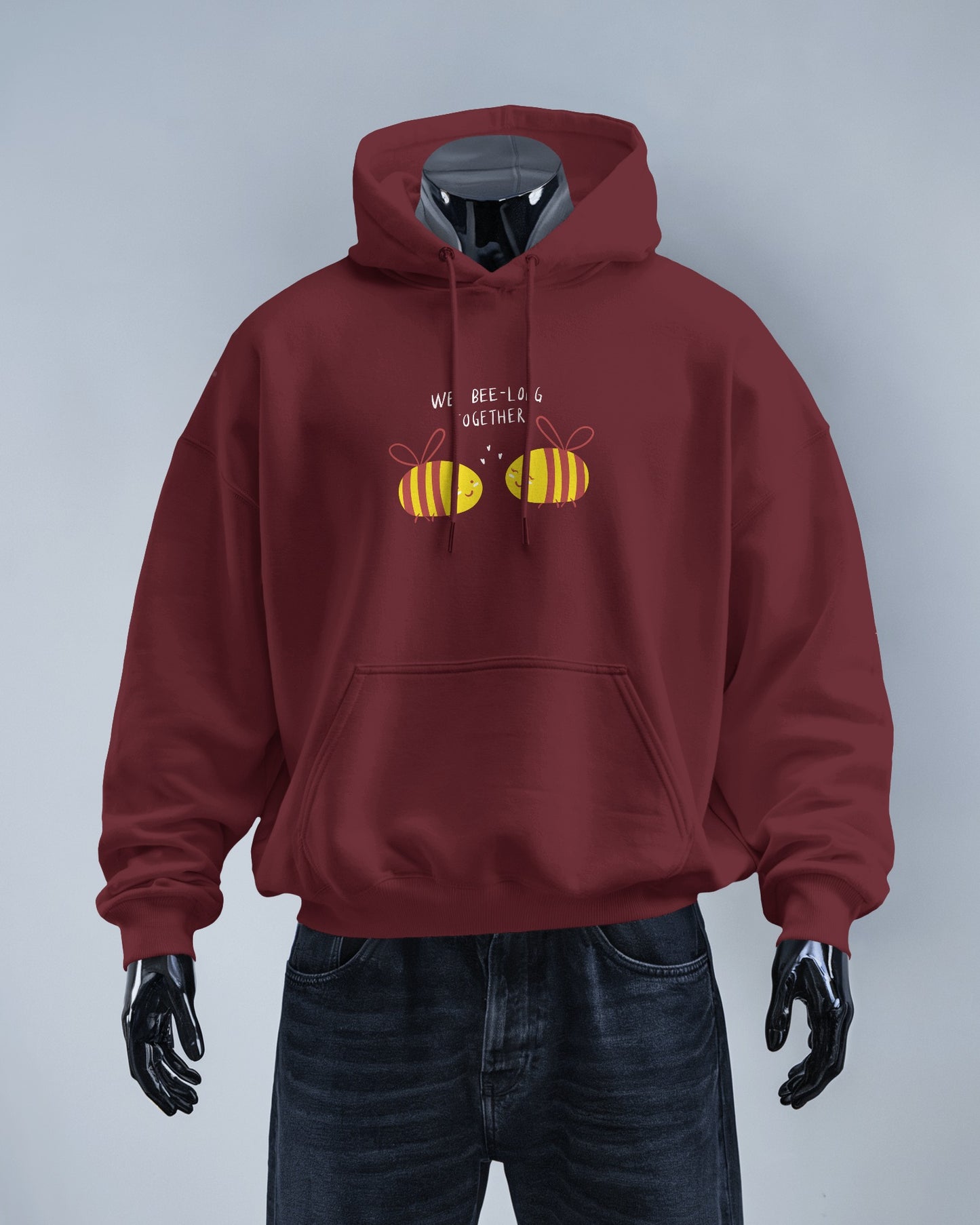 Cute Bee Men's Hoodie – We Bee Long Together