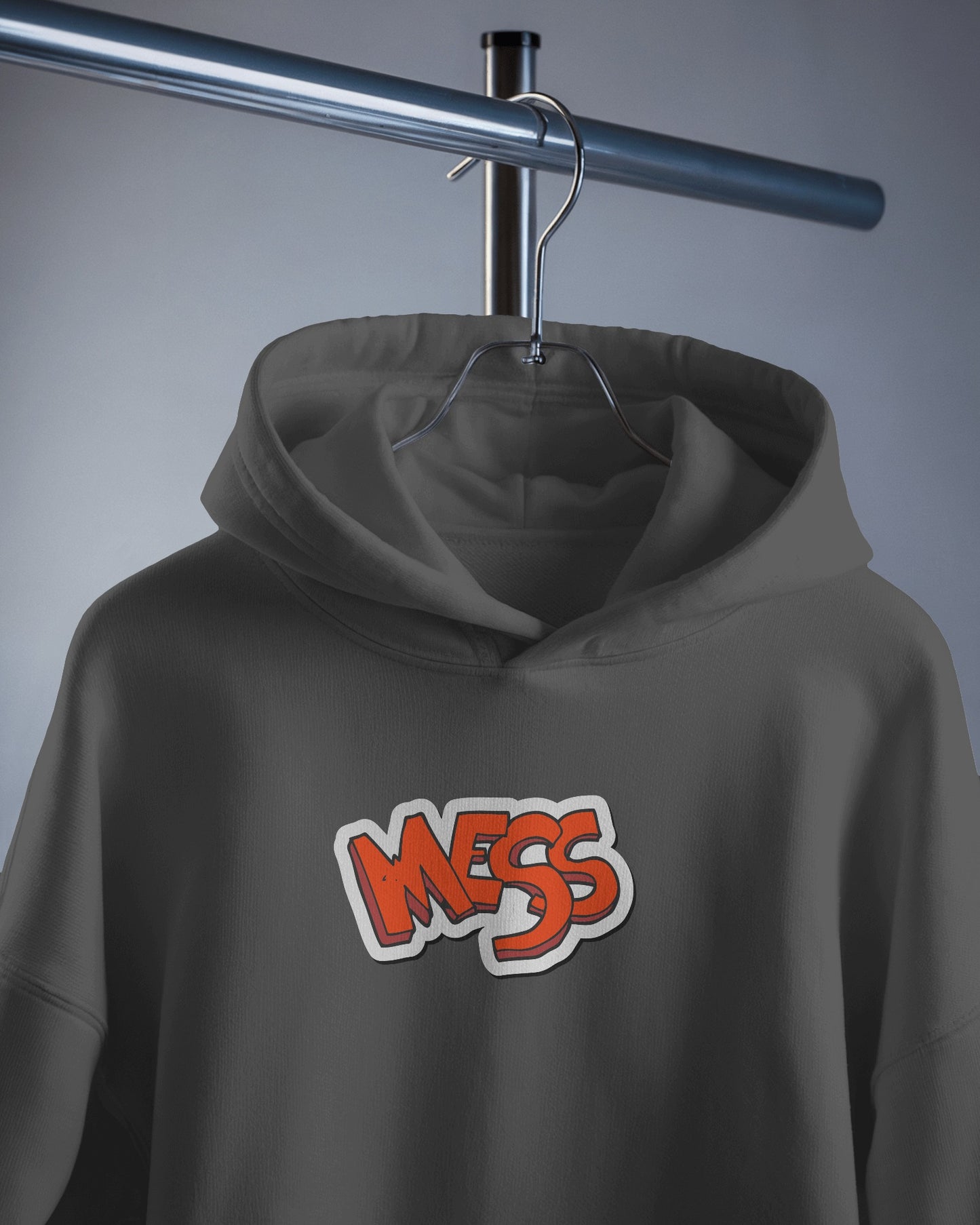 Mess Graphic Men's Hoodie for Fun Casual Wear- Heavy Blend