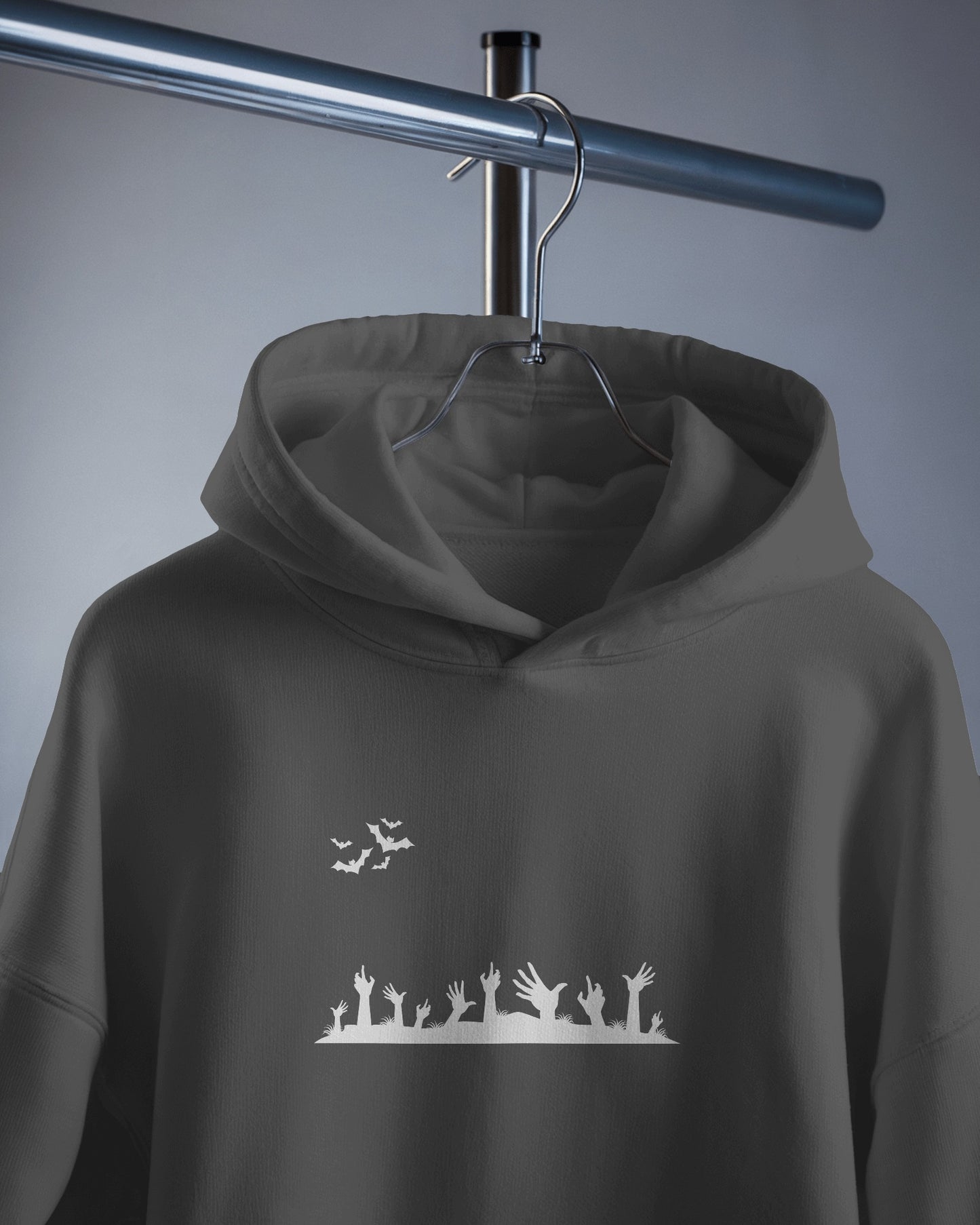 Halloween Themed Men Heavy Blend Hoodie with Spooky Design