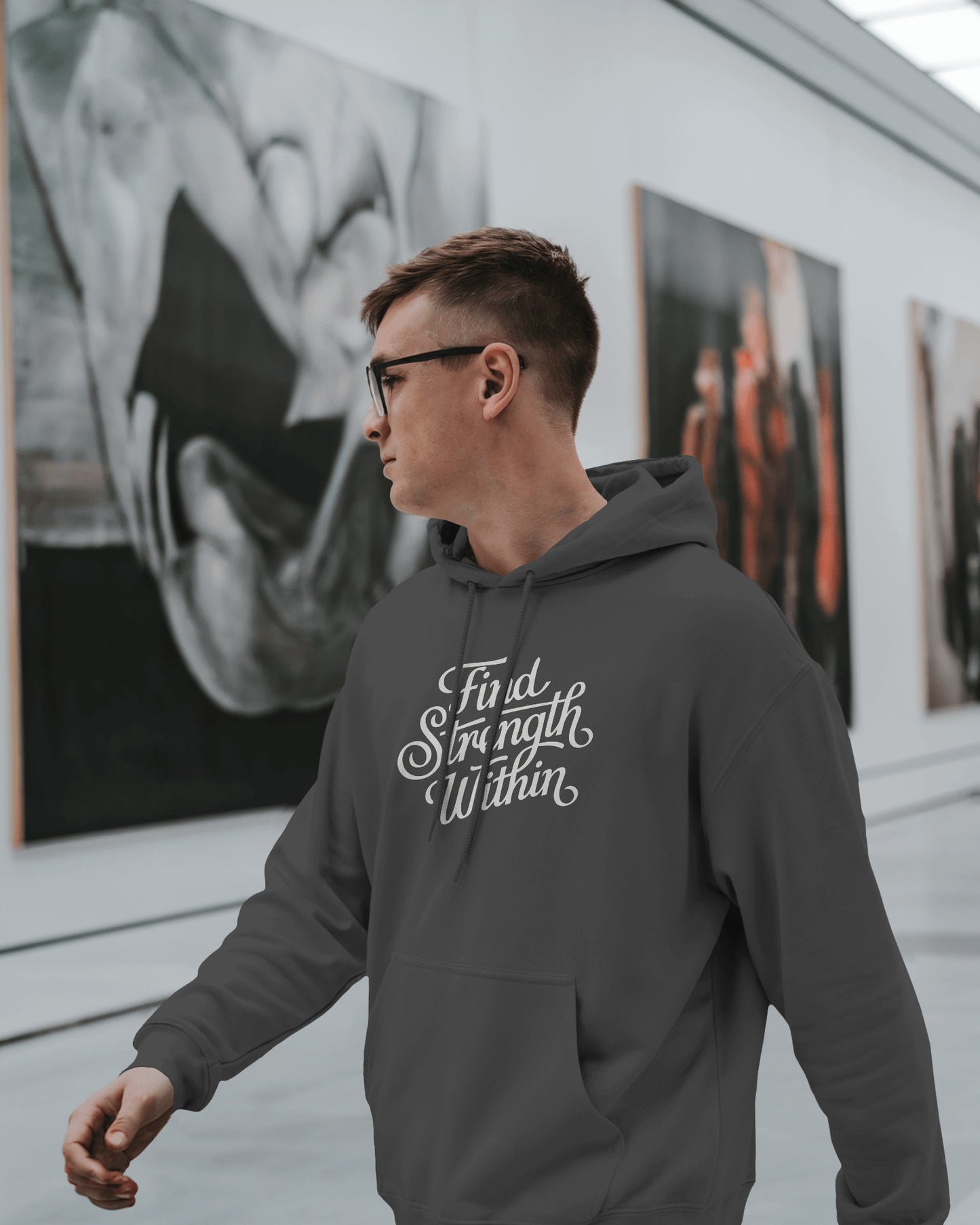 Find Strength Within Hoodie - Men's Heavy Blend™ for Comfort and Motivation