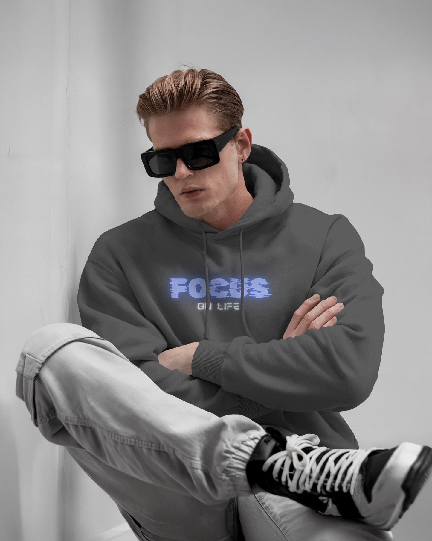 Focus on Life Men Heavy Blend™ Hoodie | Cozy Motivational Hoodie