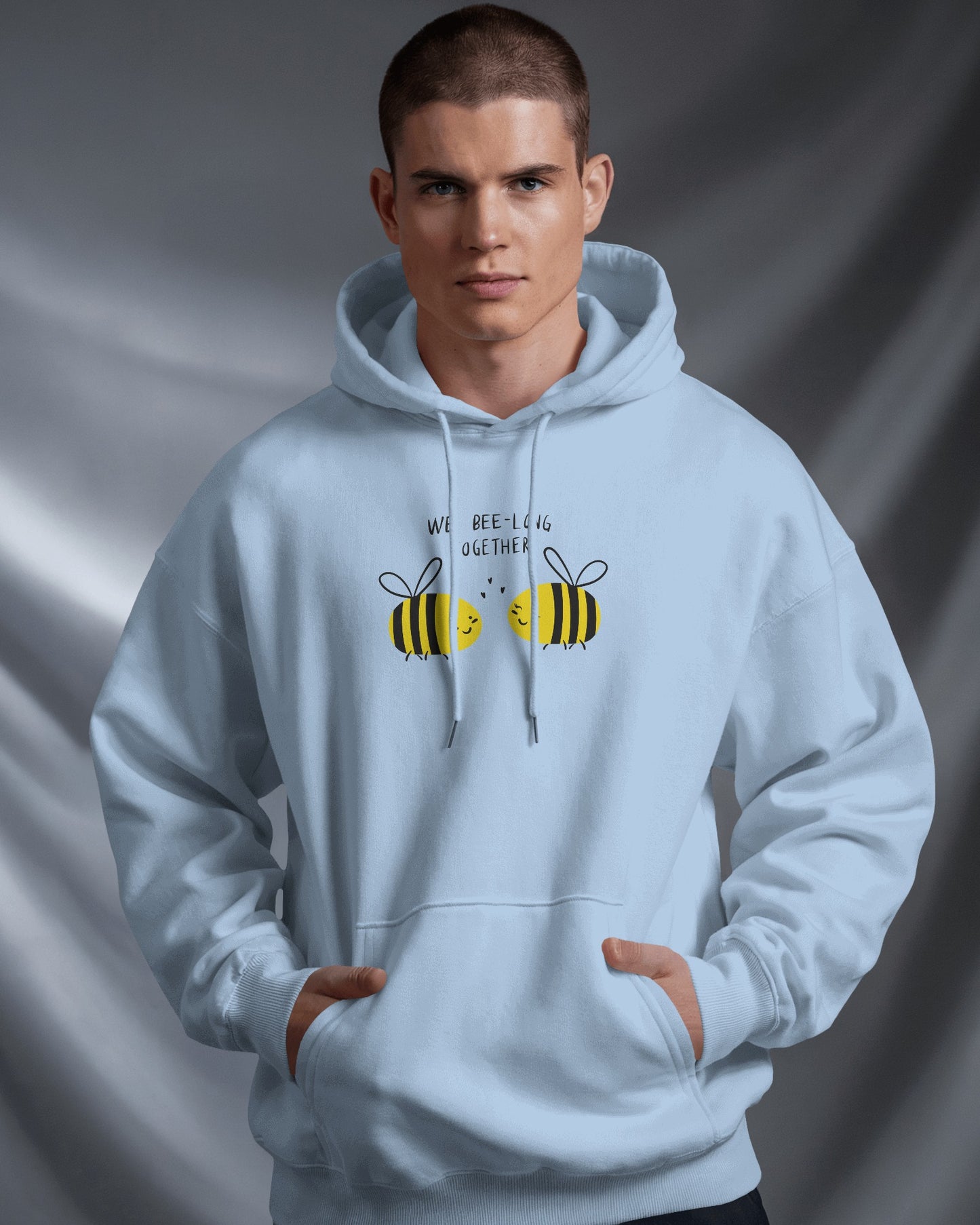Cute Bee Men's Hoodie – We Bee Long Together