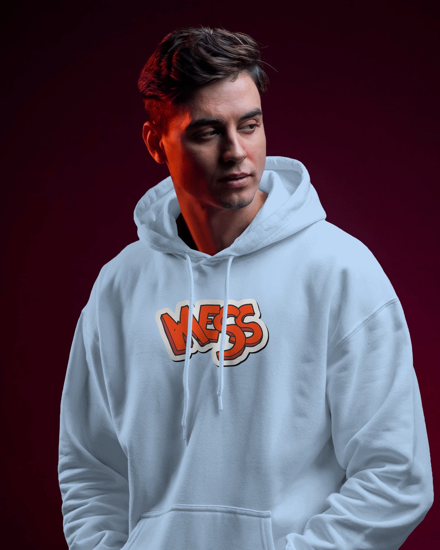 Mess Graphic Men's Hoodie for Fun Casual Wear- Heavy Blend