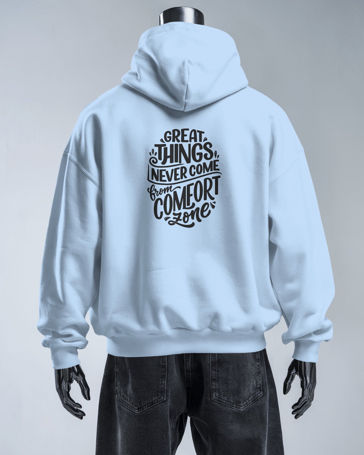 Inspirational Quote Hoodie For Men Back Design