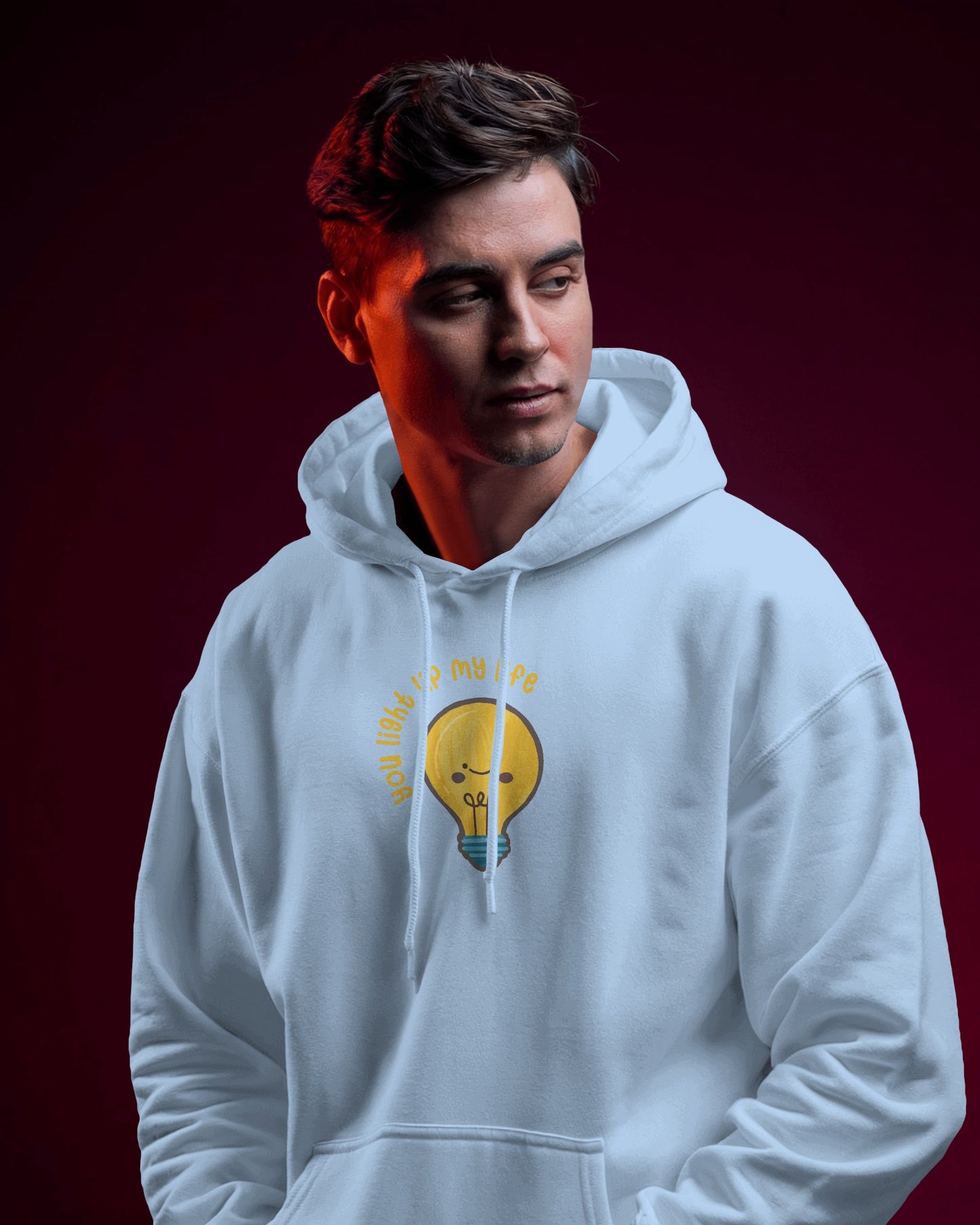 Lightbulb Inspiration Hoodie - 'You Light Up My Life' Men Hooded