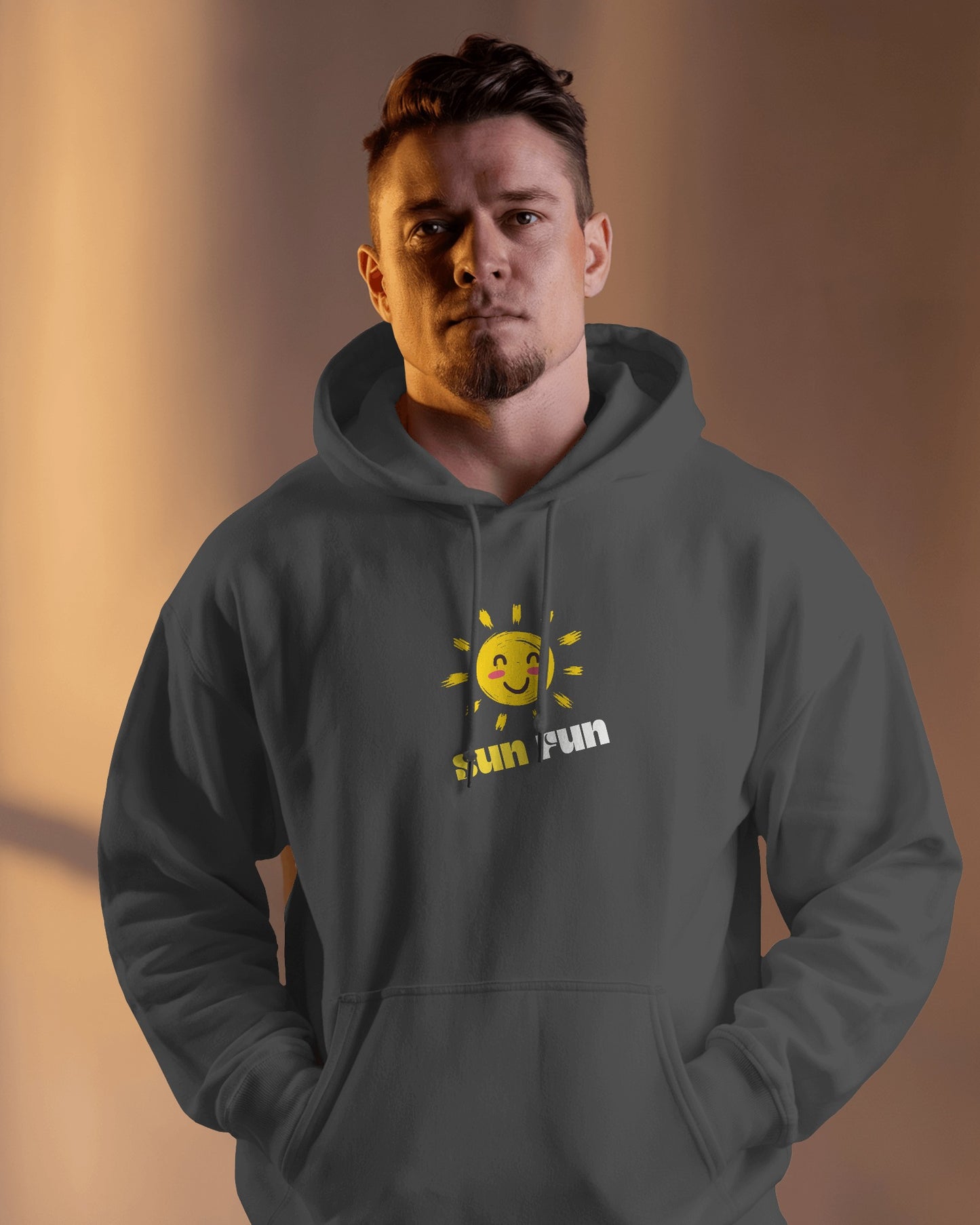 Sun Fun Men Heavy Blend Hoodie - Fun & Cheerful Hoodie for Active Lifestyle