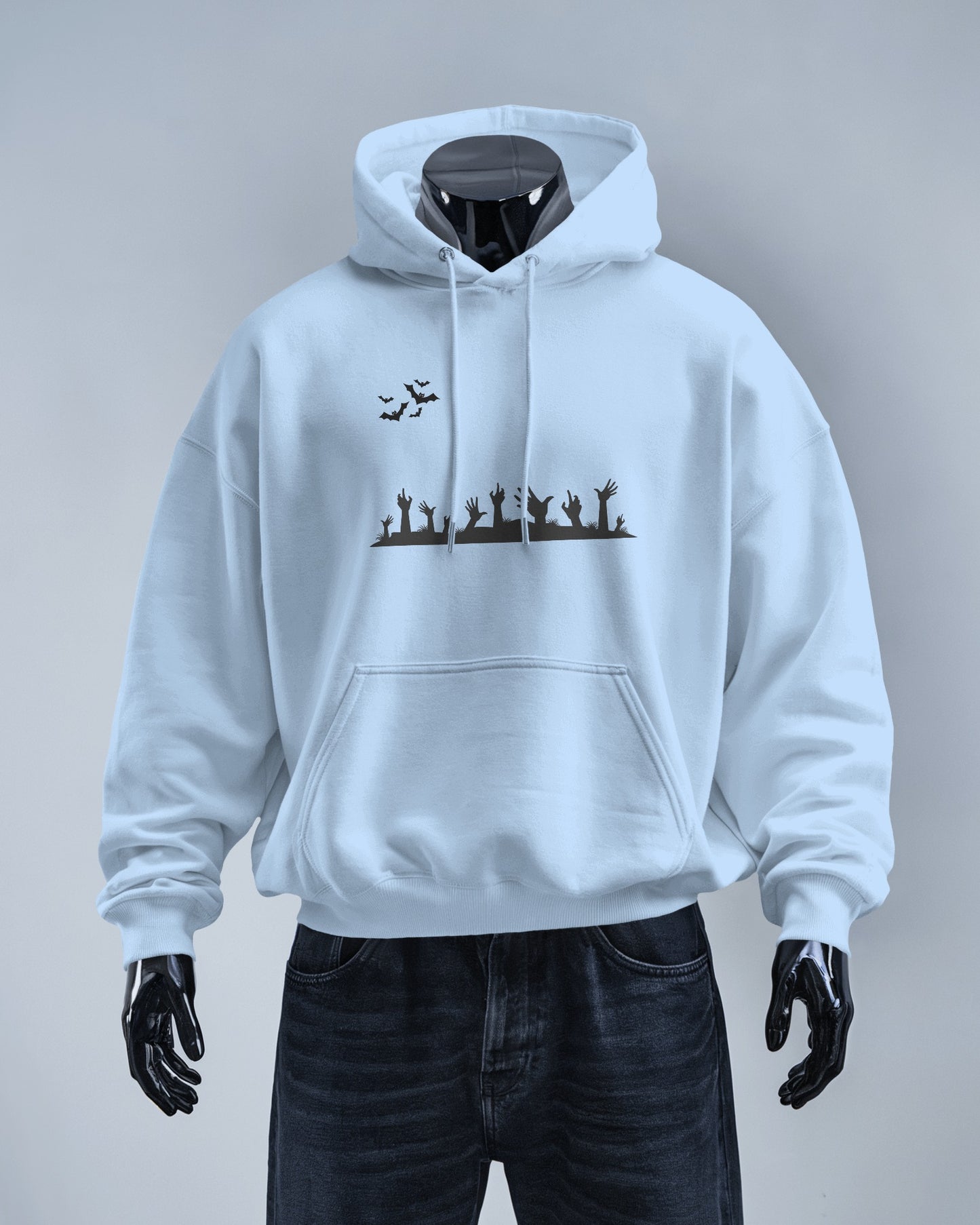 Halloween Themed Men Heavy Blend Hoodie with Spooky Design