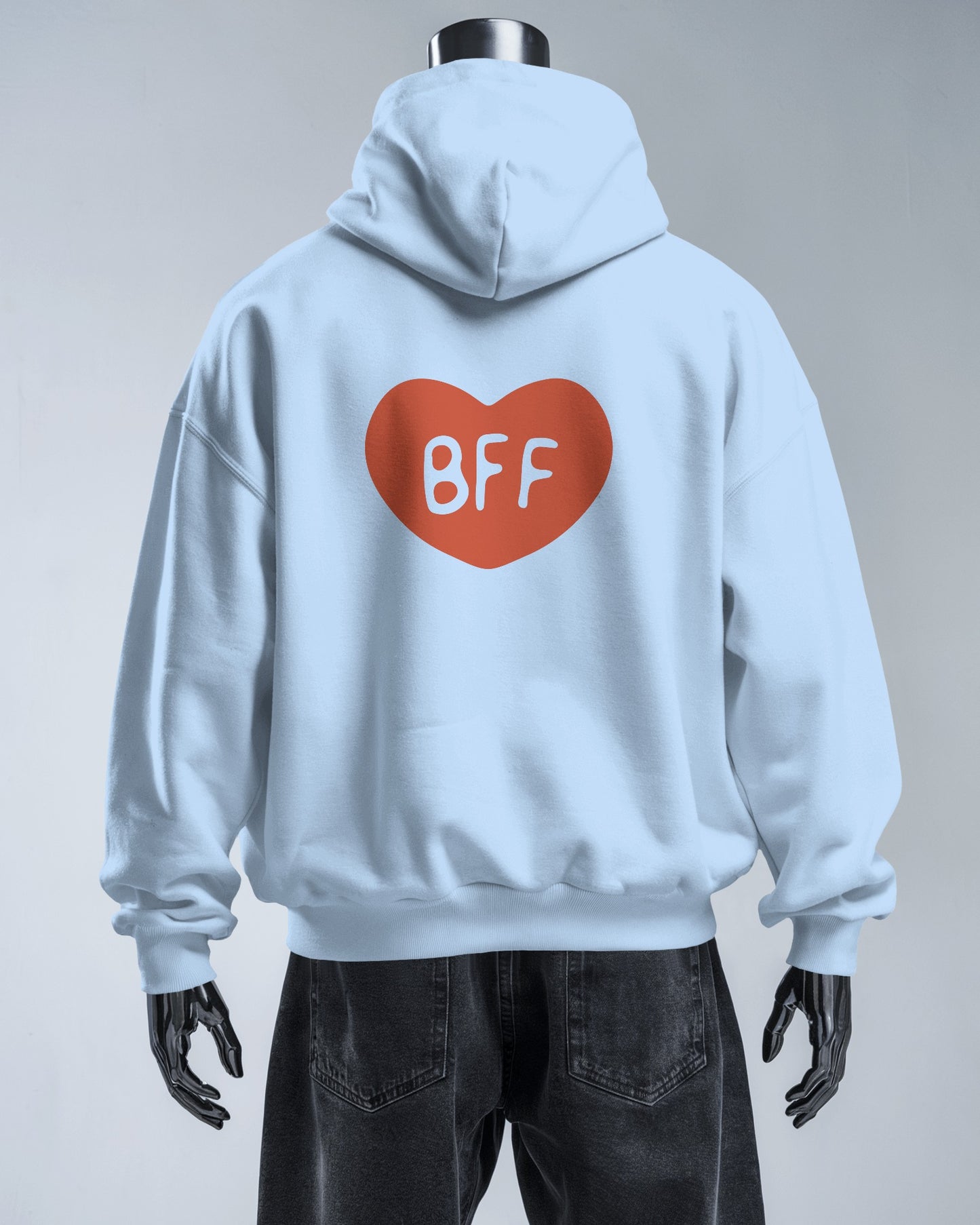 BFF Heart Hoodie - Men's Heavy Blend for Friendship Celebrations