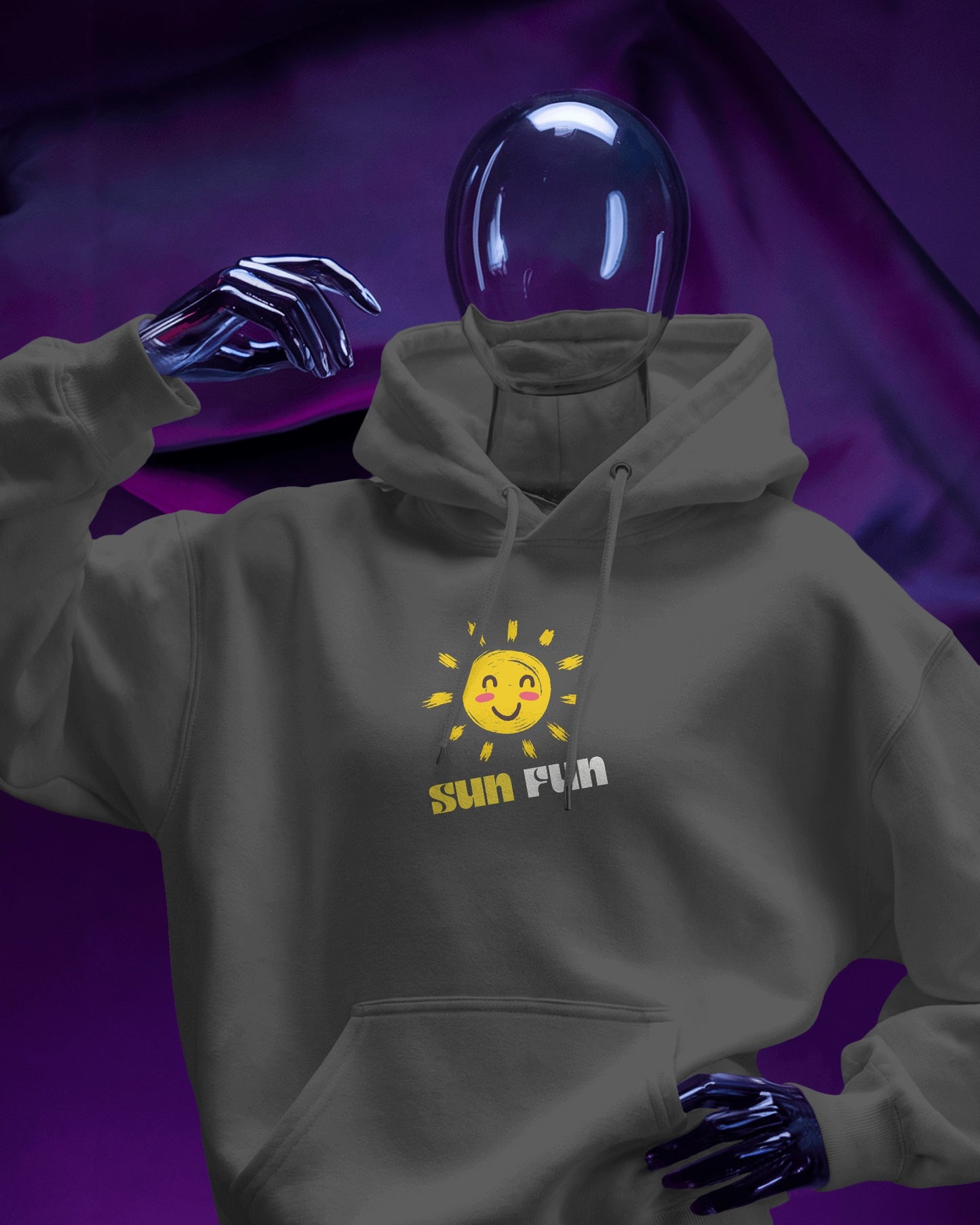 Sun Fun Men Heavy Blend Hoodie - Fun & Cheerful Hoodie for Active Lifestyle