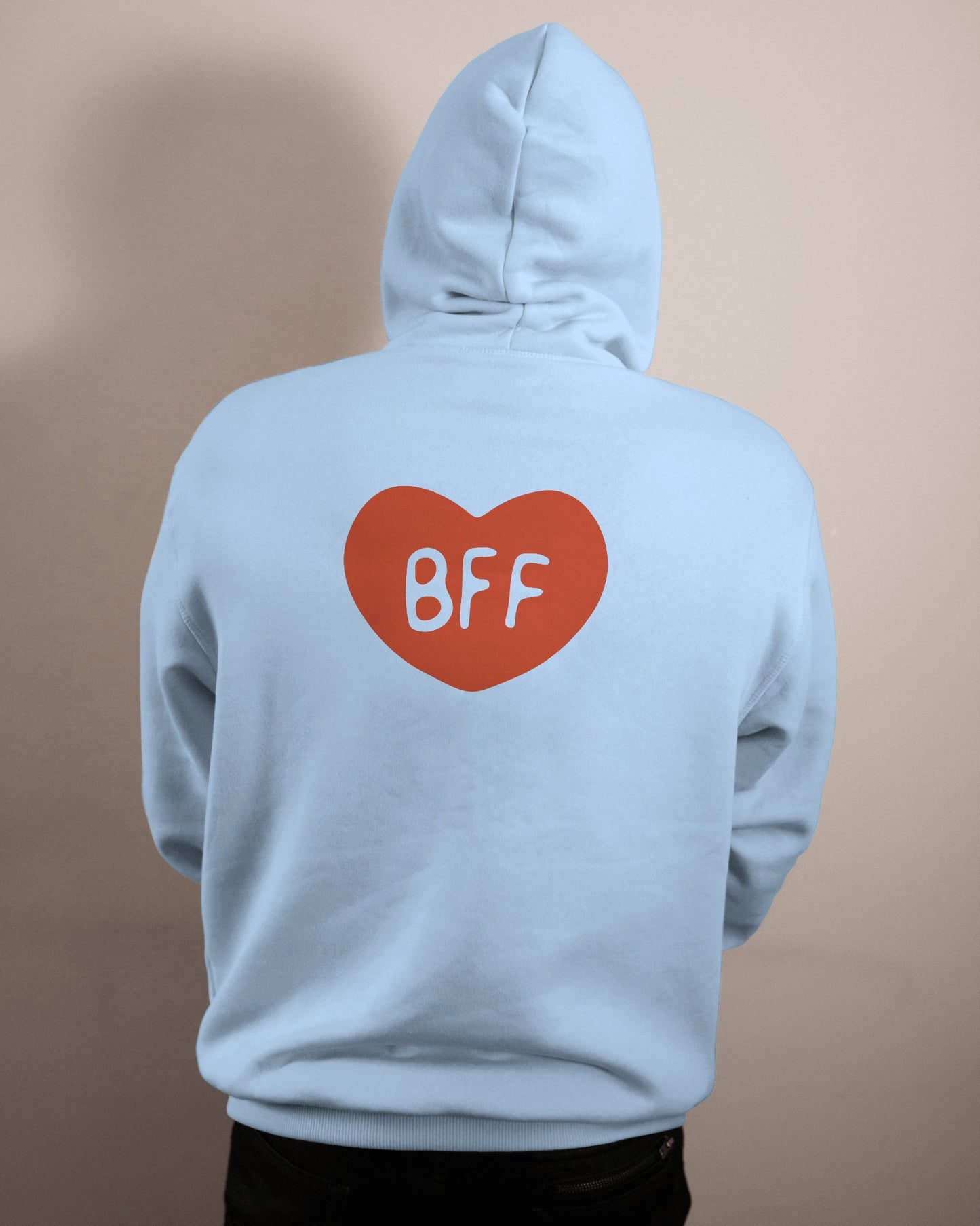 BFF Heart Hoodie - Men's Heavy Blend for Friendship Celebrations