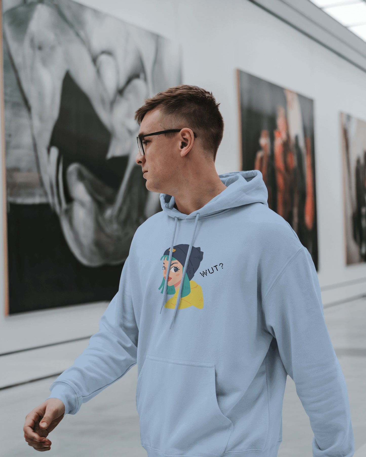 WUT? Graphic Men's Hoodie - Fun and Cozy Streetwear