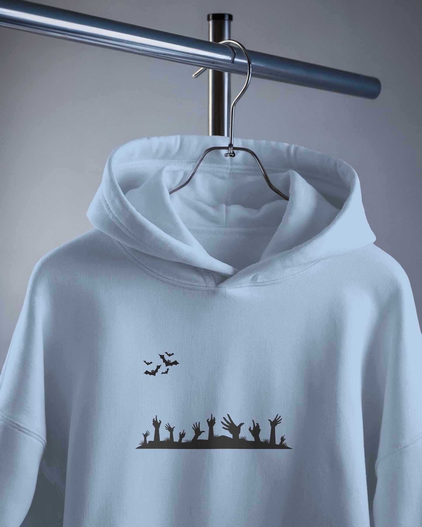 Halloween Themed Men Heavy Blend Hoodie with Spooky Design