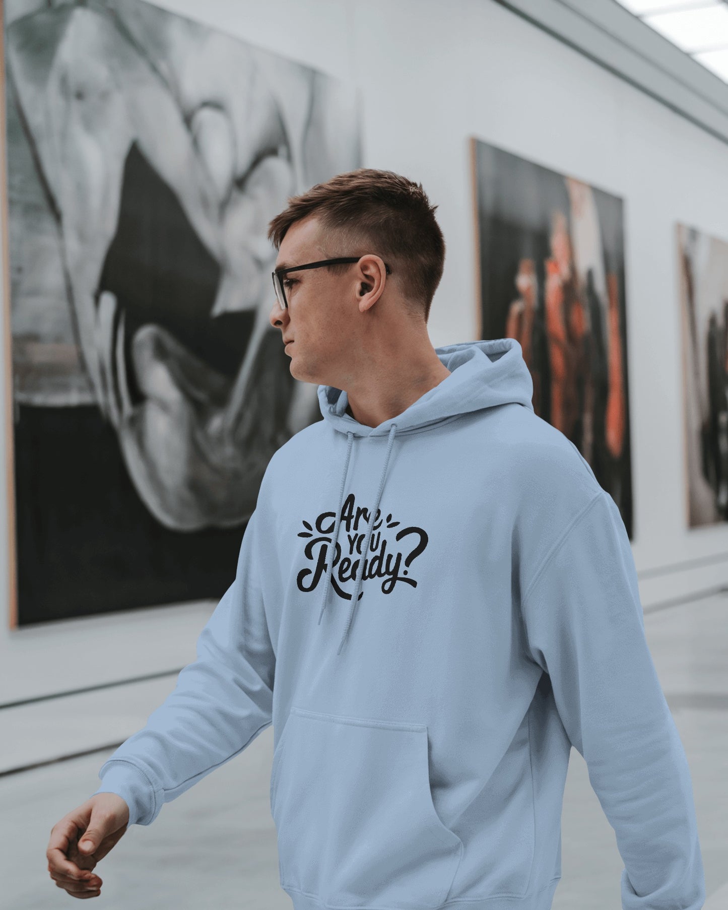 Men Heavy Hoodie - "Are You Ready?" Motivational Wear