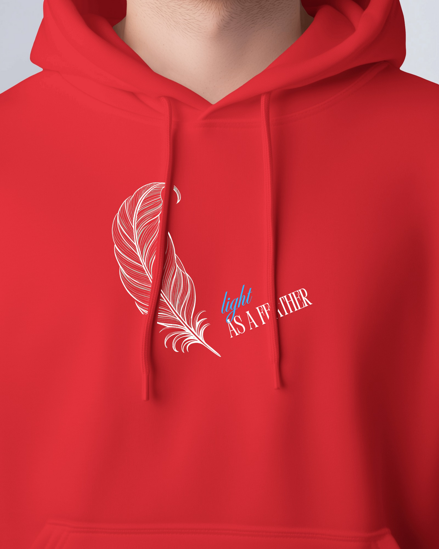 Inspirational Feather Men Heavy Blend Hoodie- Exclusive Minimal Design