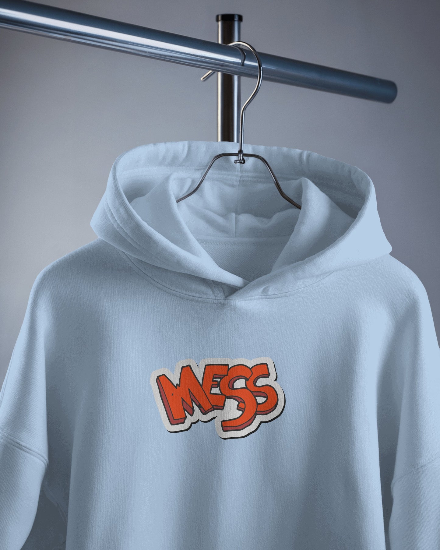 Mess Graphic Men's Hoodie for Fun Casual Wear- Heavy Blend
