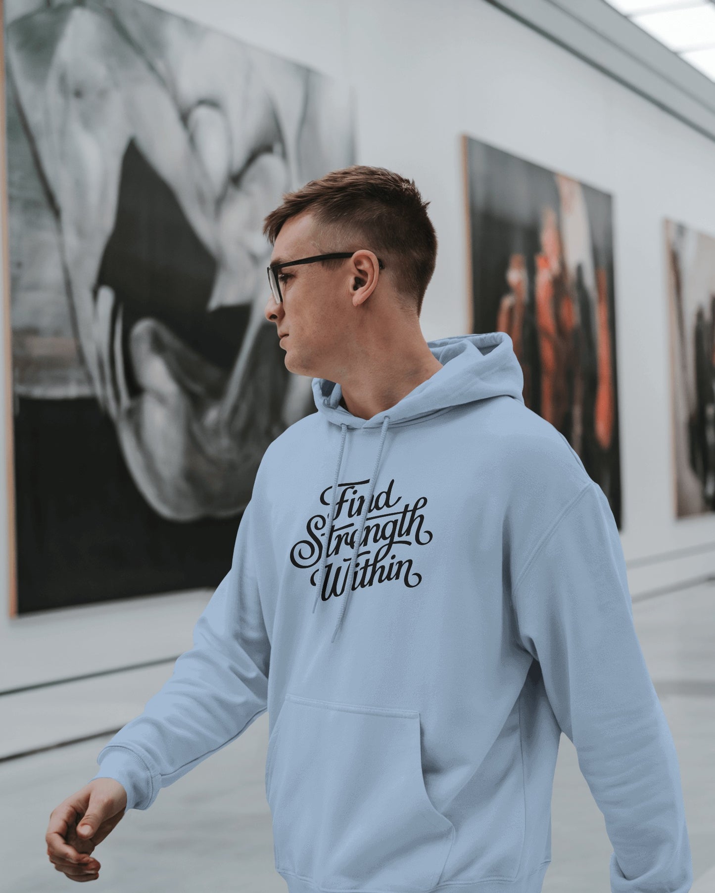 Find Strength Within Hoodie - Men's Heavy Blend™ for Comfort and Motivation