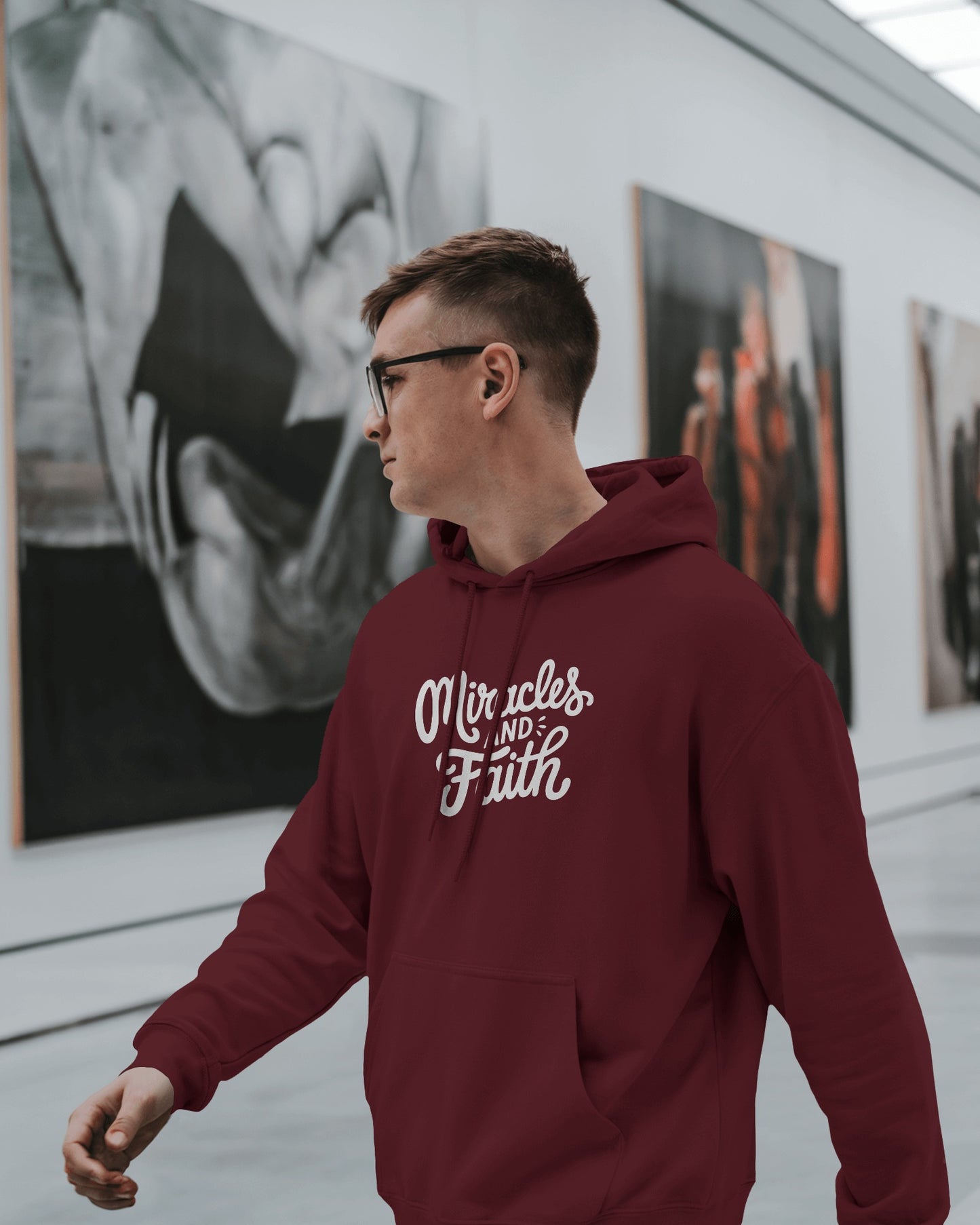 Inspirational Miracles and Faith Hoodie - Men's Heavy Blend