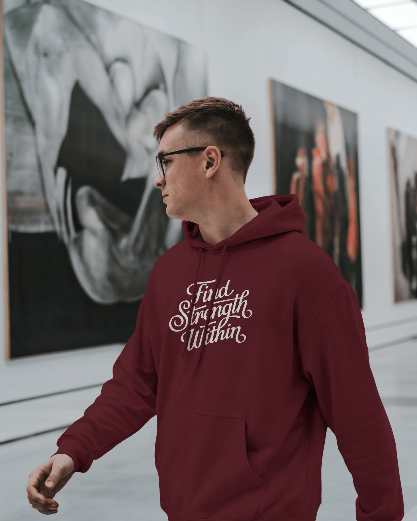 Find Strength Within Hoodie - Men's Heavy Blend™ for Comfort and Motivation