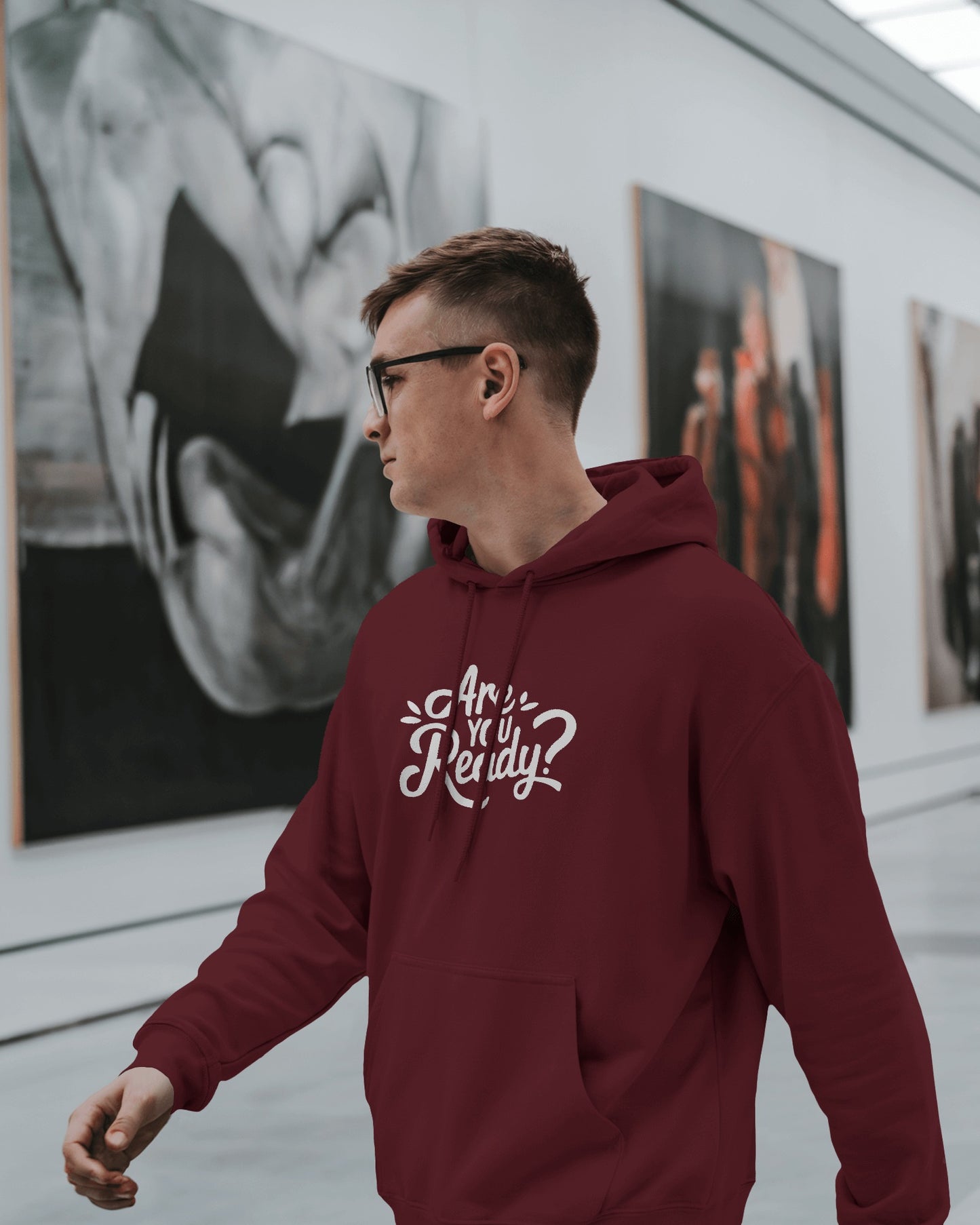 Men Heavy Hoodie - "Are You Ready?" Motivational Wear