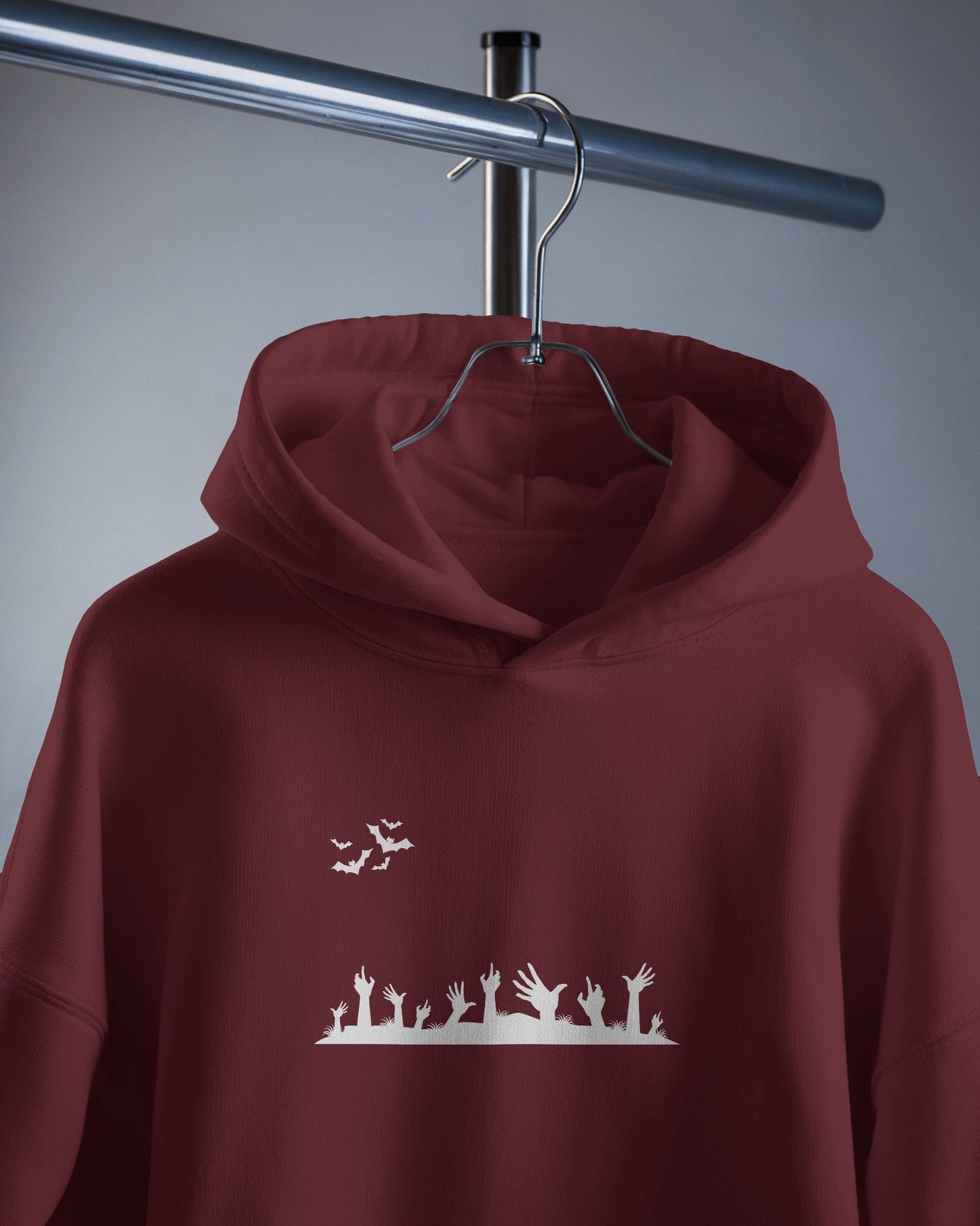 Halloween Themed Men Heavy Blend Hoodie with Spooky Design