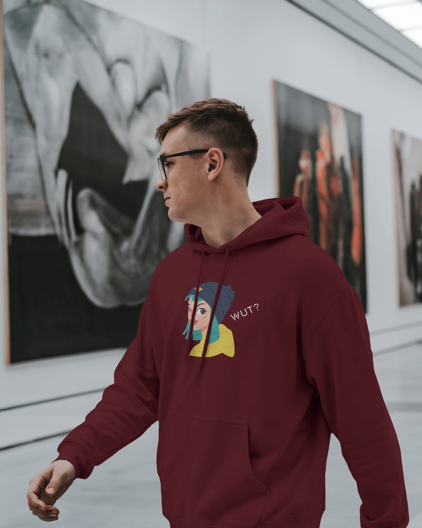 WUT? Graphic Men's Hoodie - Fun and Cozy Streetwear