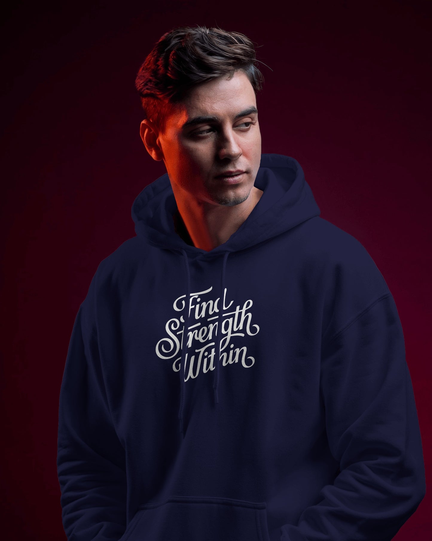 Find Strength Within Hoodie - Men's Heavy Blend™ for Comfort and Motivation