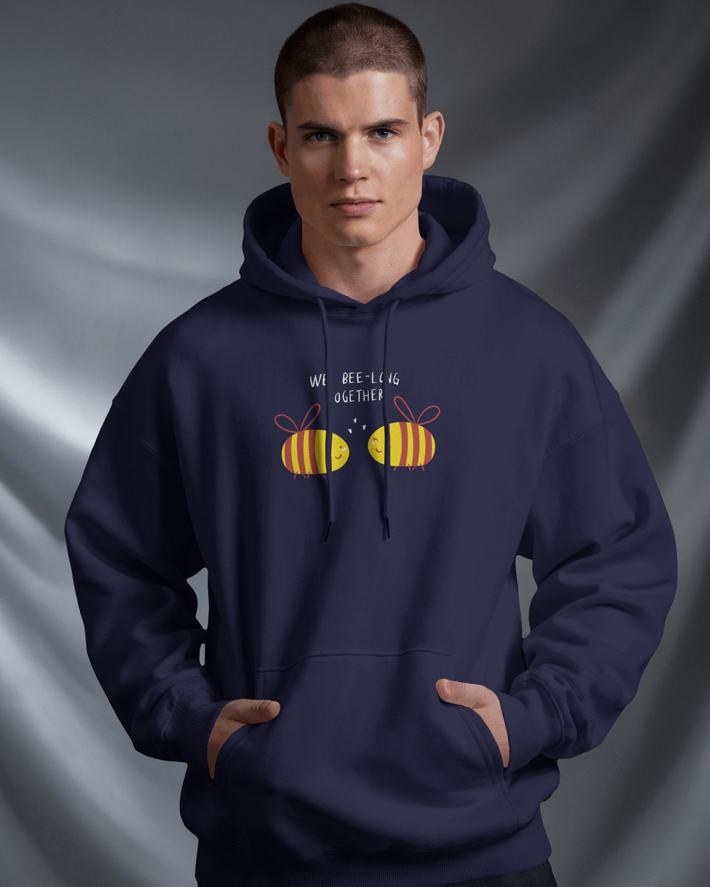 Cute Bee Men's Hoodie – We Bee Long Together