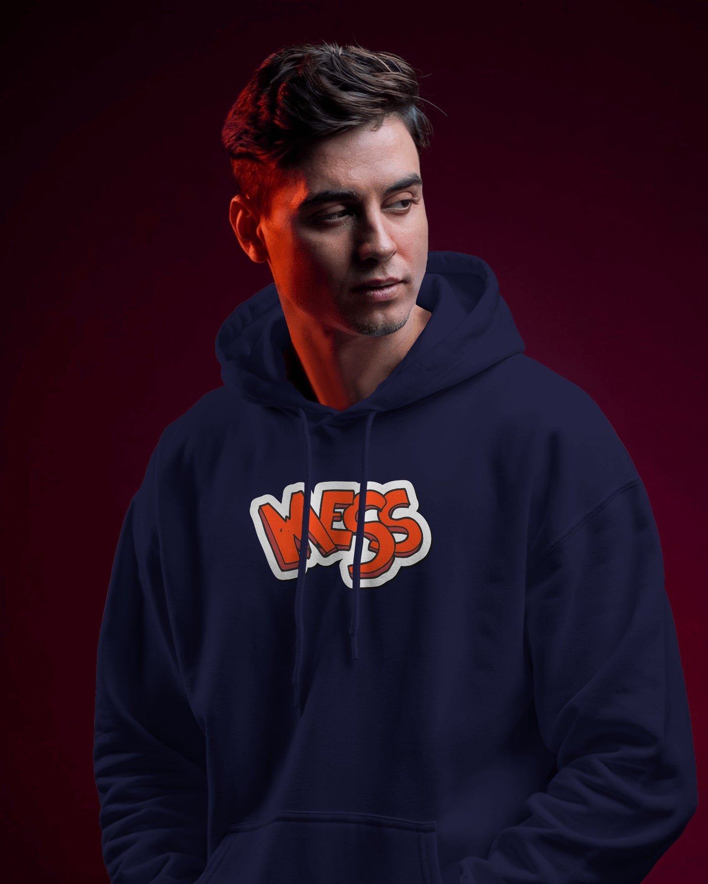 Mess Graphic Men's Hoodie for Fun Casual Wear- Heavy Blend