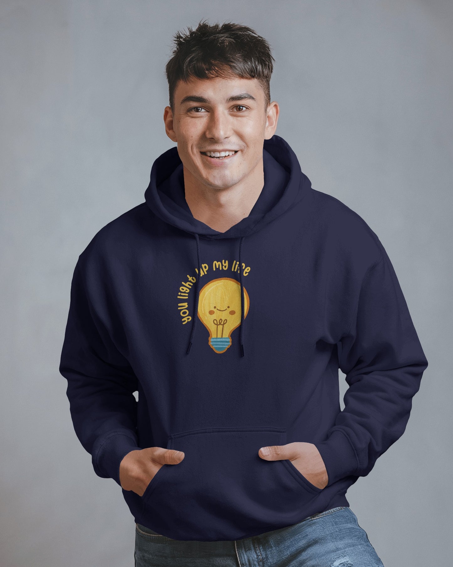 Lightbulb Inspiration Hoodie - 'You Light Up My Life' Men Hooded