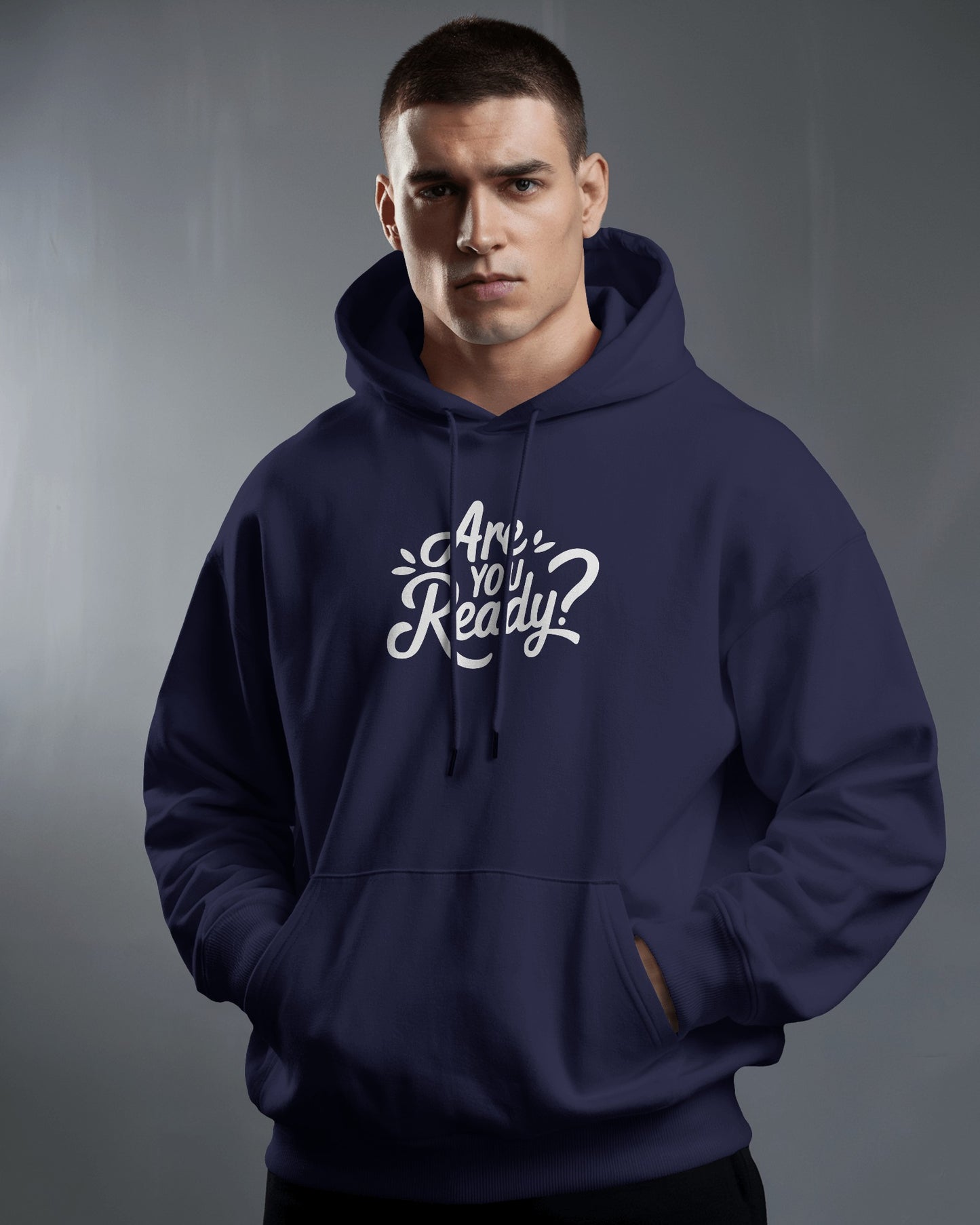 Men Heavy Hoodie - "Are You Ready?" Motivational Wear