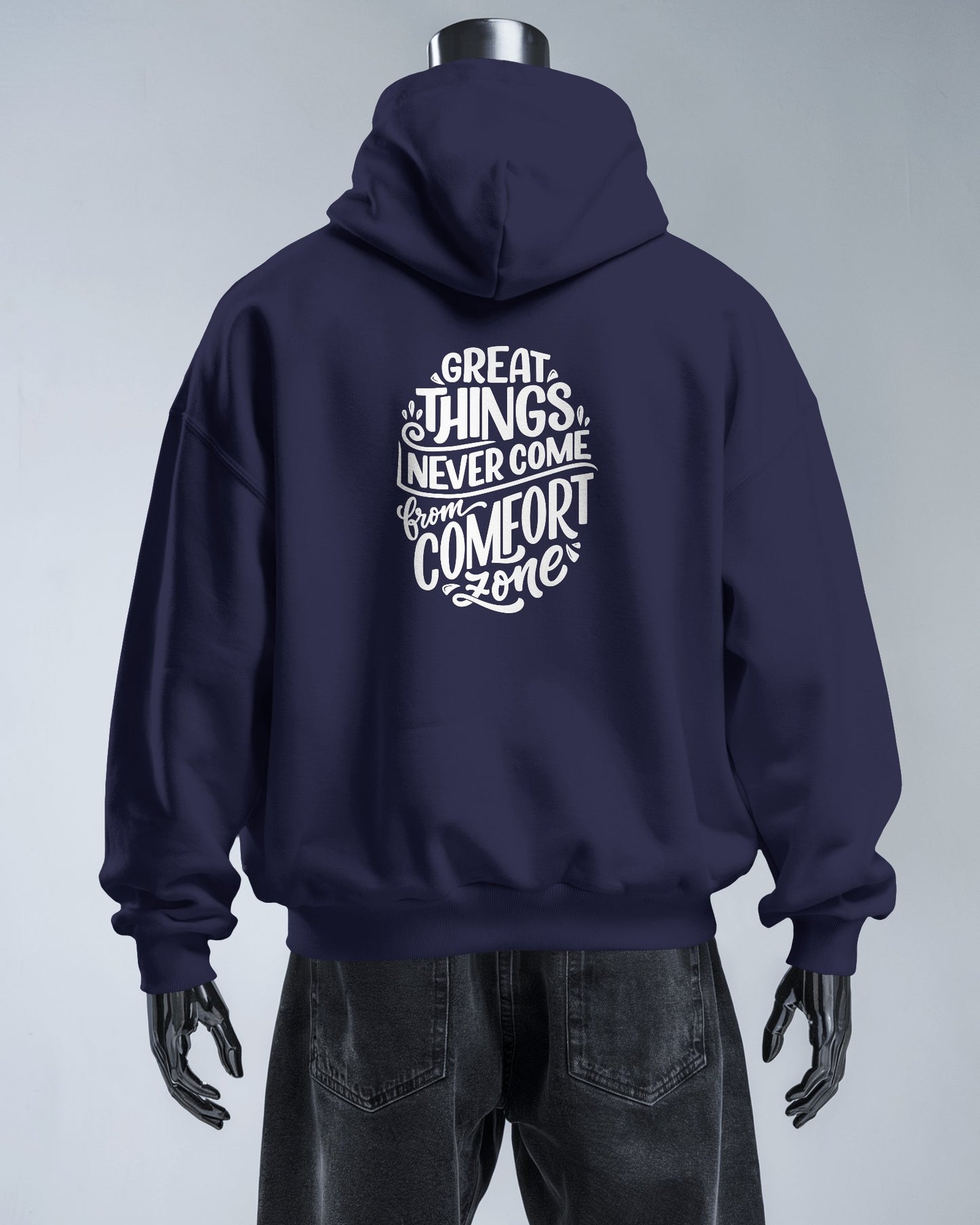 Inspirational Quote Hoodie For Men Back Design