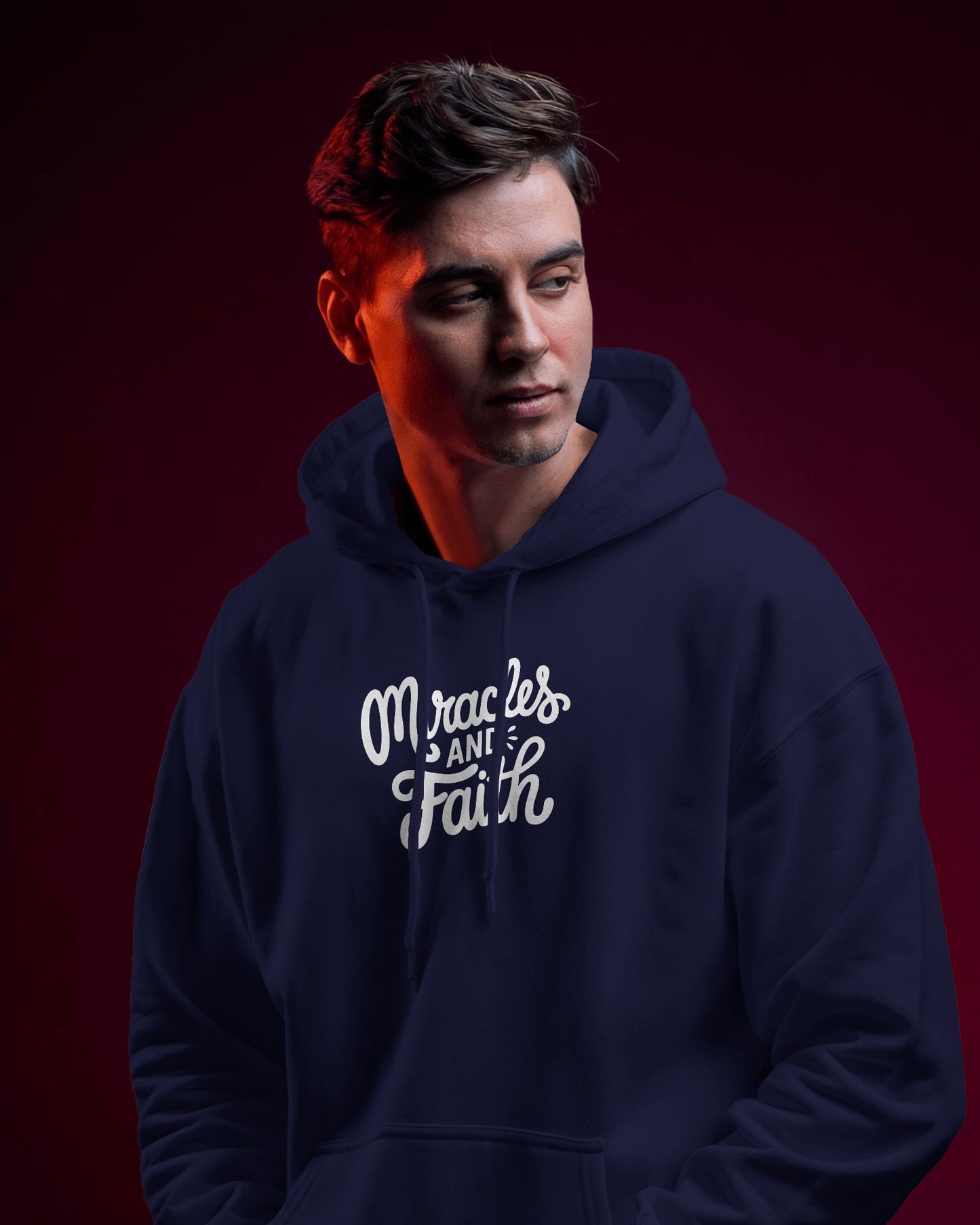 Inspirational Miracles and Faith Hoodie - Men's Heavy Blend