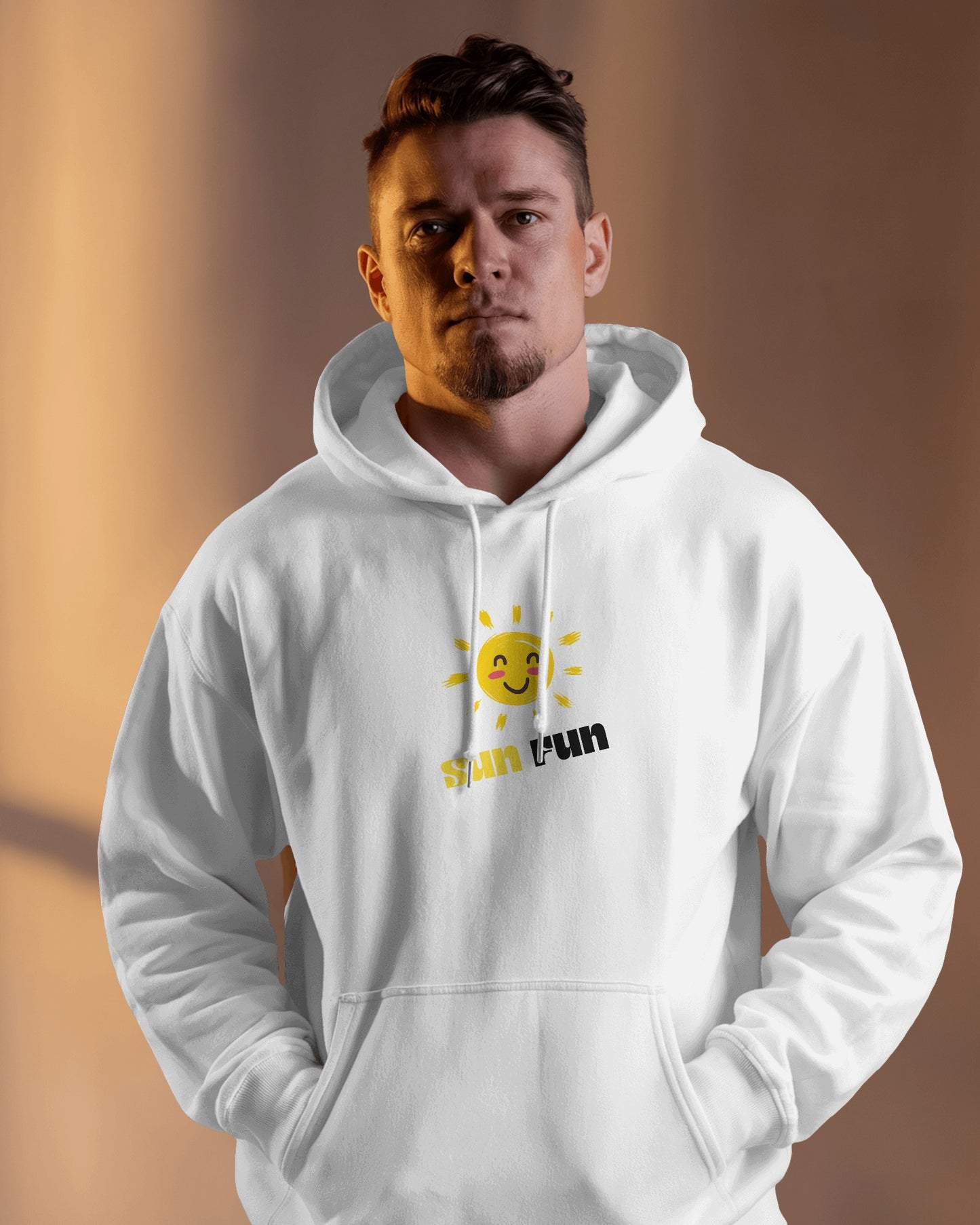 Sun Fun Men Heavy Blend Hoodie - Fun & Cheerful Hoodie for Active Lifestyle