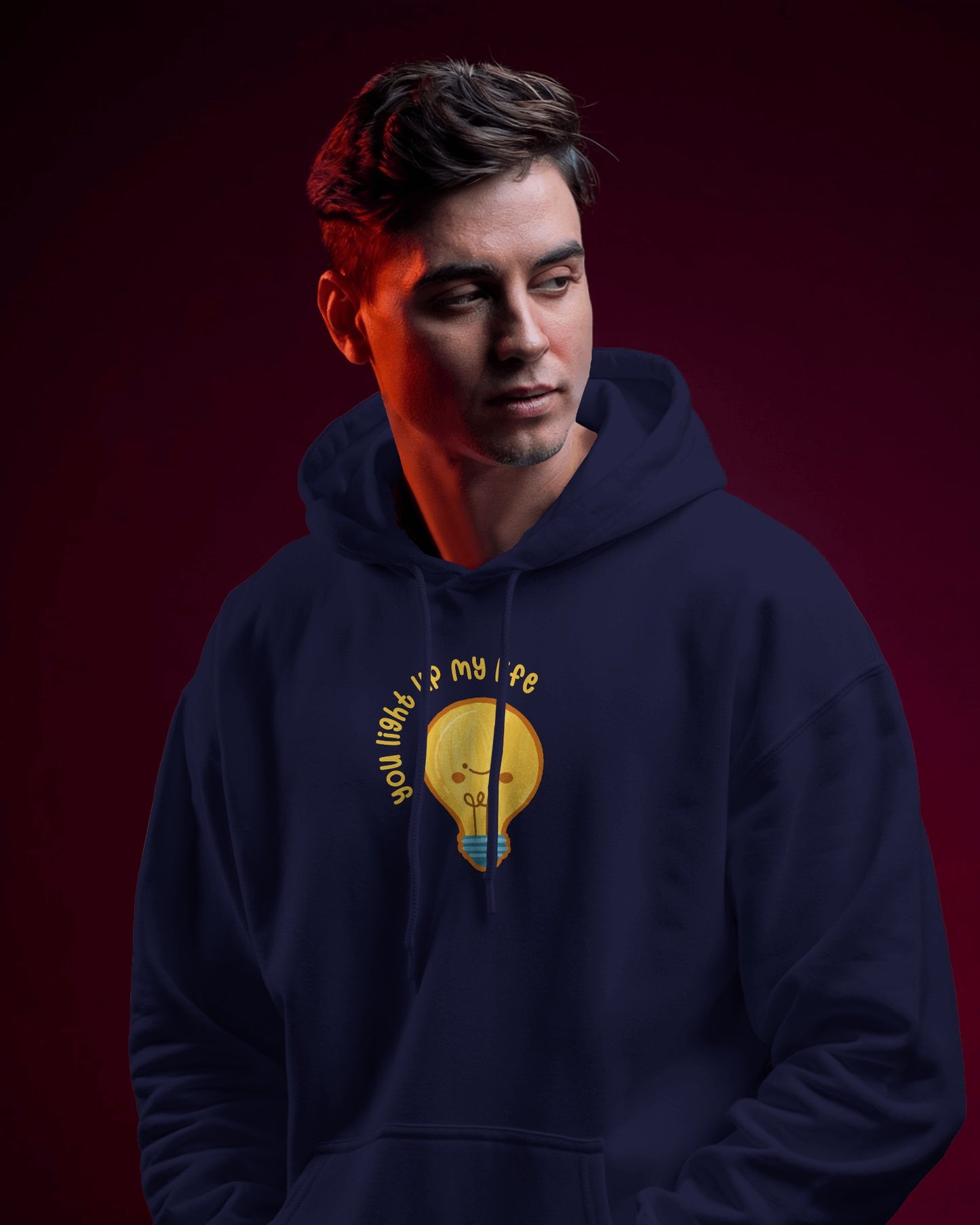 Lightbulb Inspiration Hoodie - 'You Light Up My Life' Men Hooded