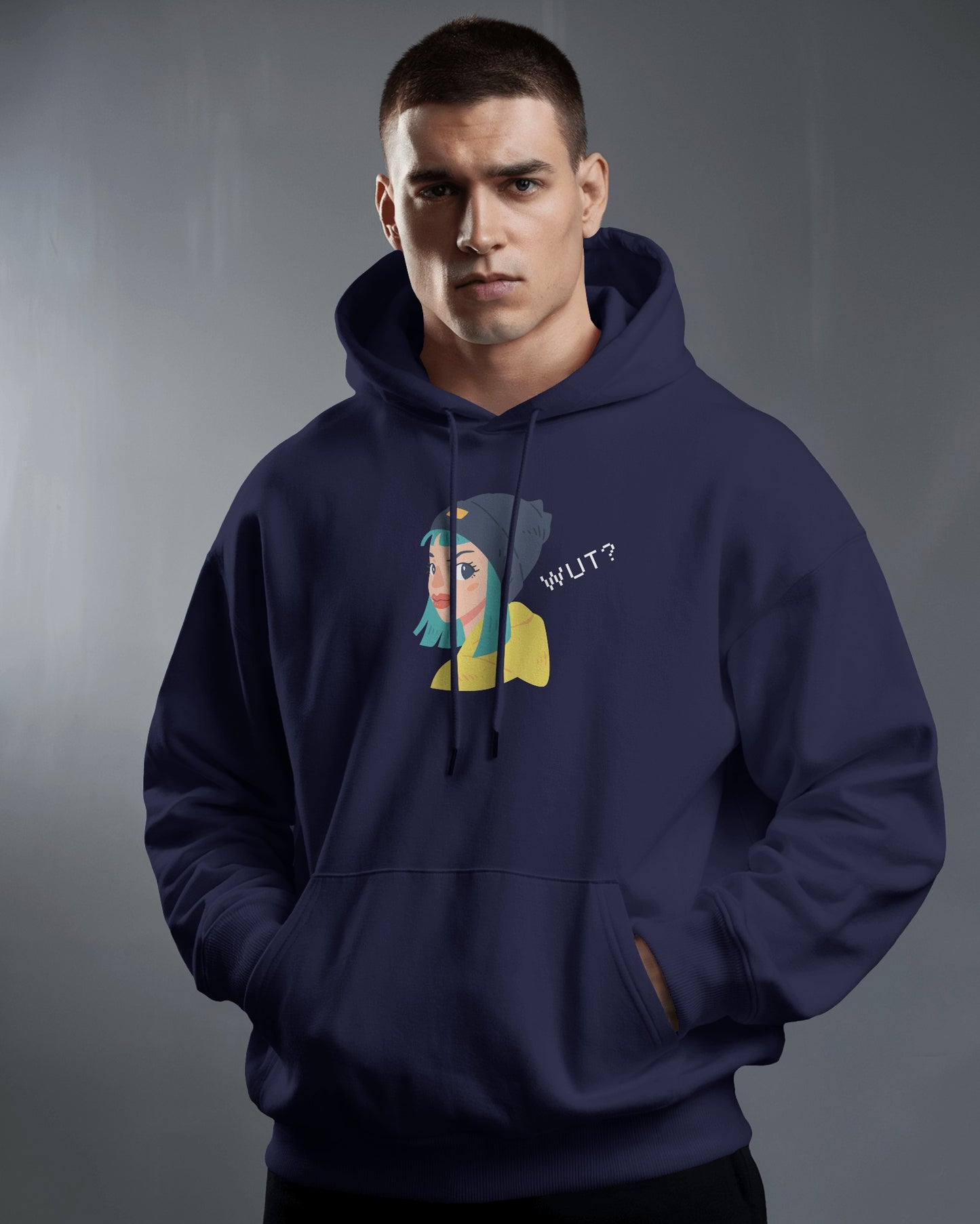WUT? Graphic Men's Hoodie - Fun and Cozy Streetwear