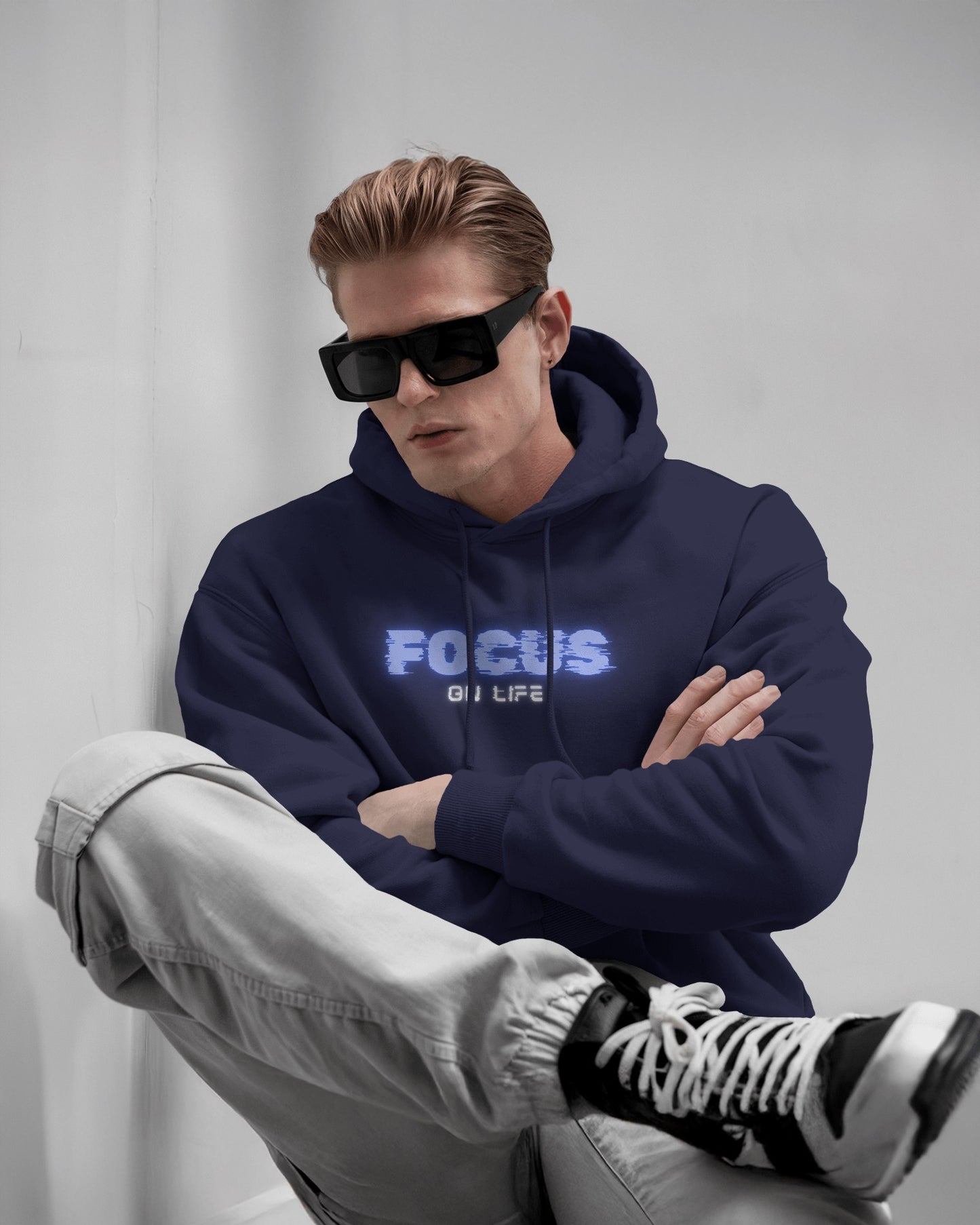 Focus on Life Men Heavy Blend™ Hoodie | Cozy Motivational Hoodie