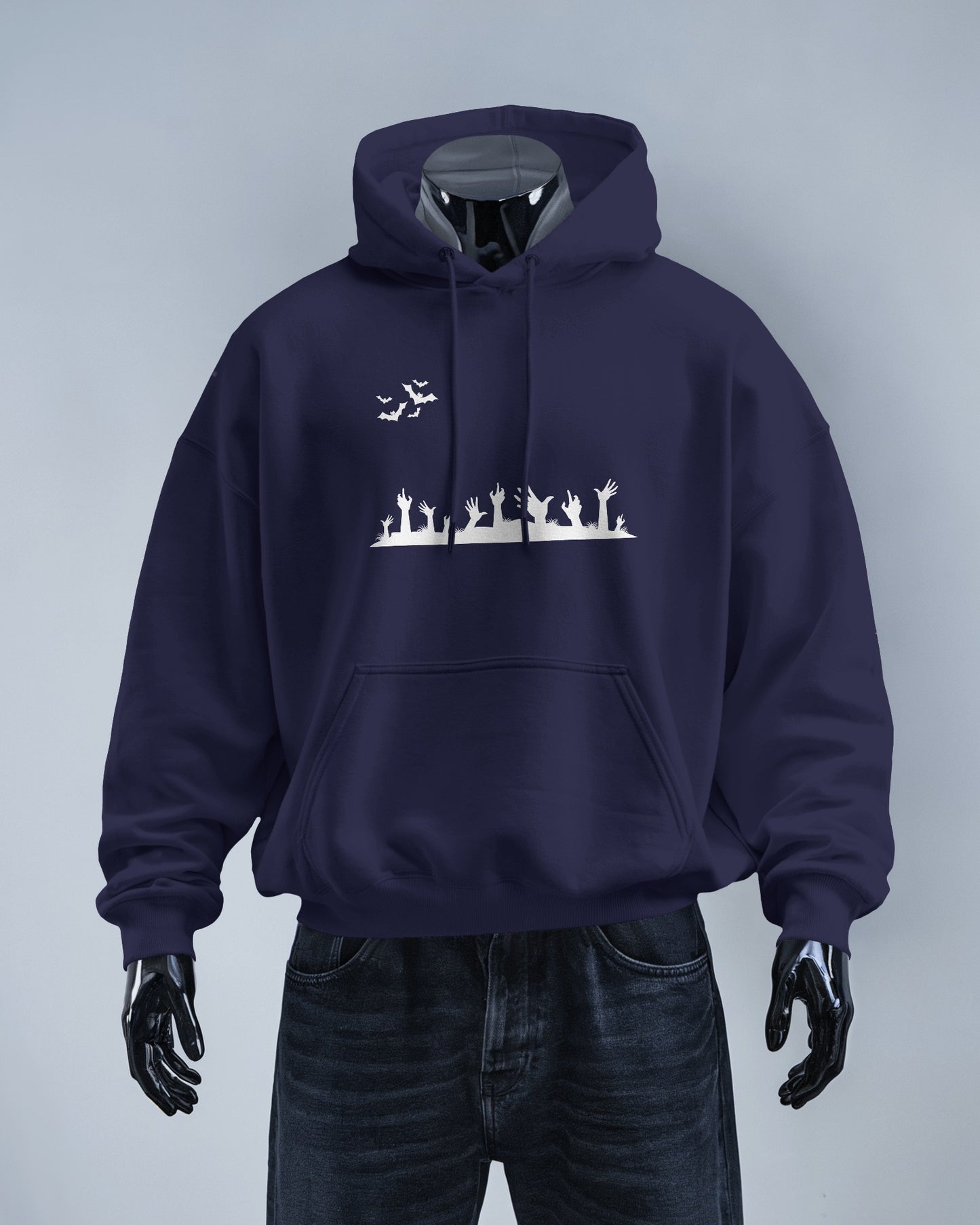 Halloween Themed Men Heavy Blend Hoodie with Spooky Design