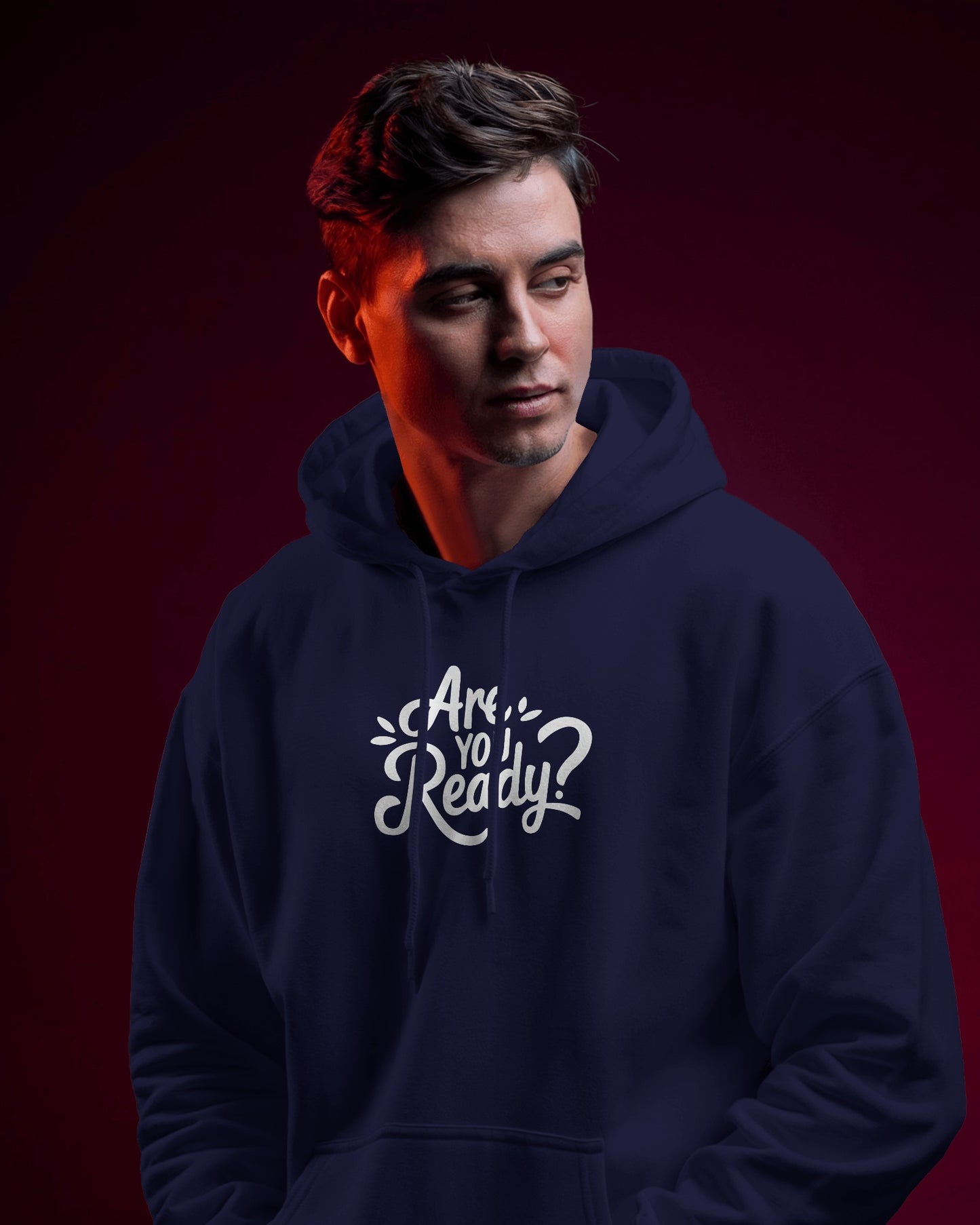 Men Heavy Hoodie - "Are You Ready?" Motivational Wear