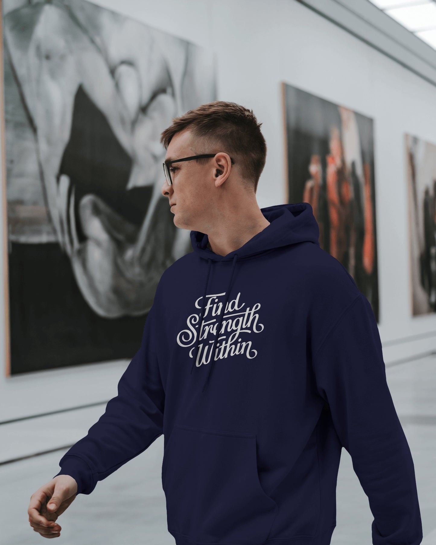 Find Strength Within Hoodie - Men's Heavy Blend™ for Comfort and Motivation