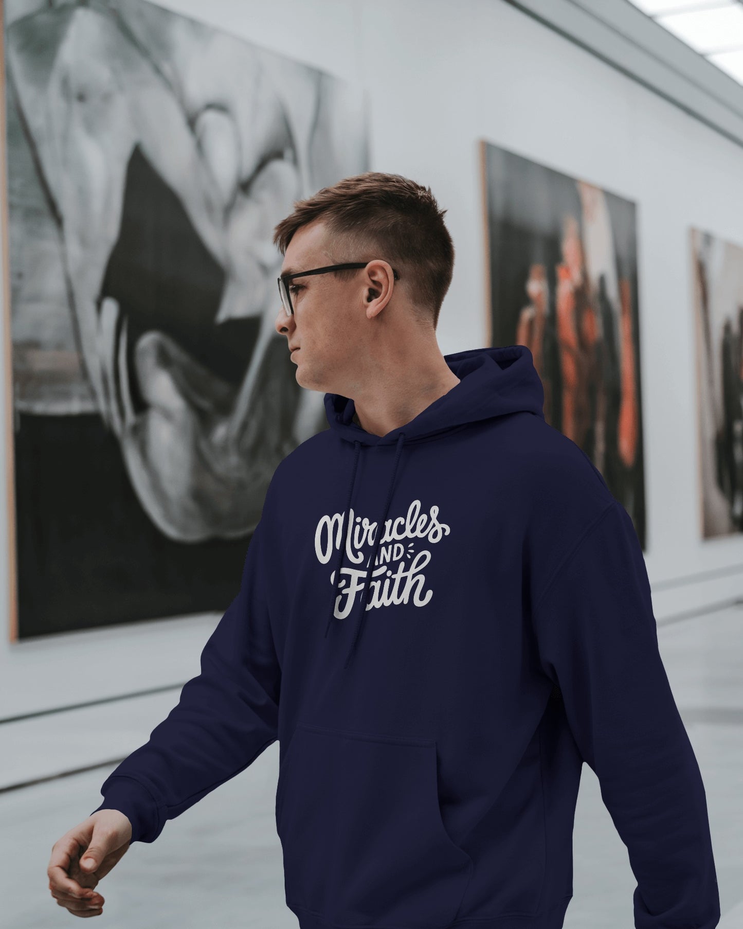 Inspirational Miracles and Faith Hoodie - Men's Heavy Blend