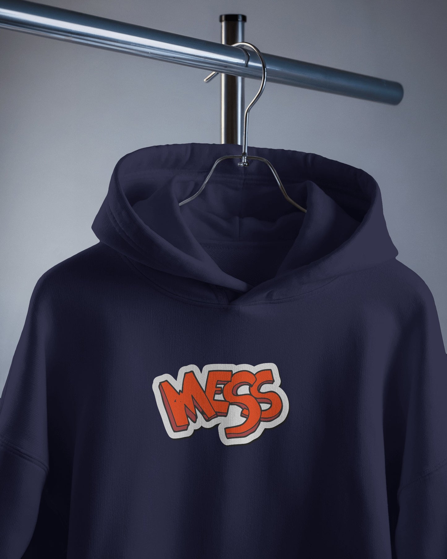 Mess Graphic Men's Hoodie for Fun Casual Wear- Heavy Blend