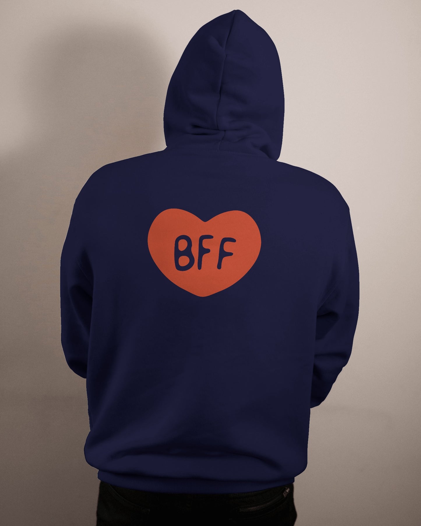 BFF Heart Hoodie - Men's Heavy Blend for Friendship Celebrations