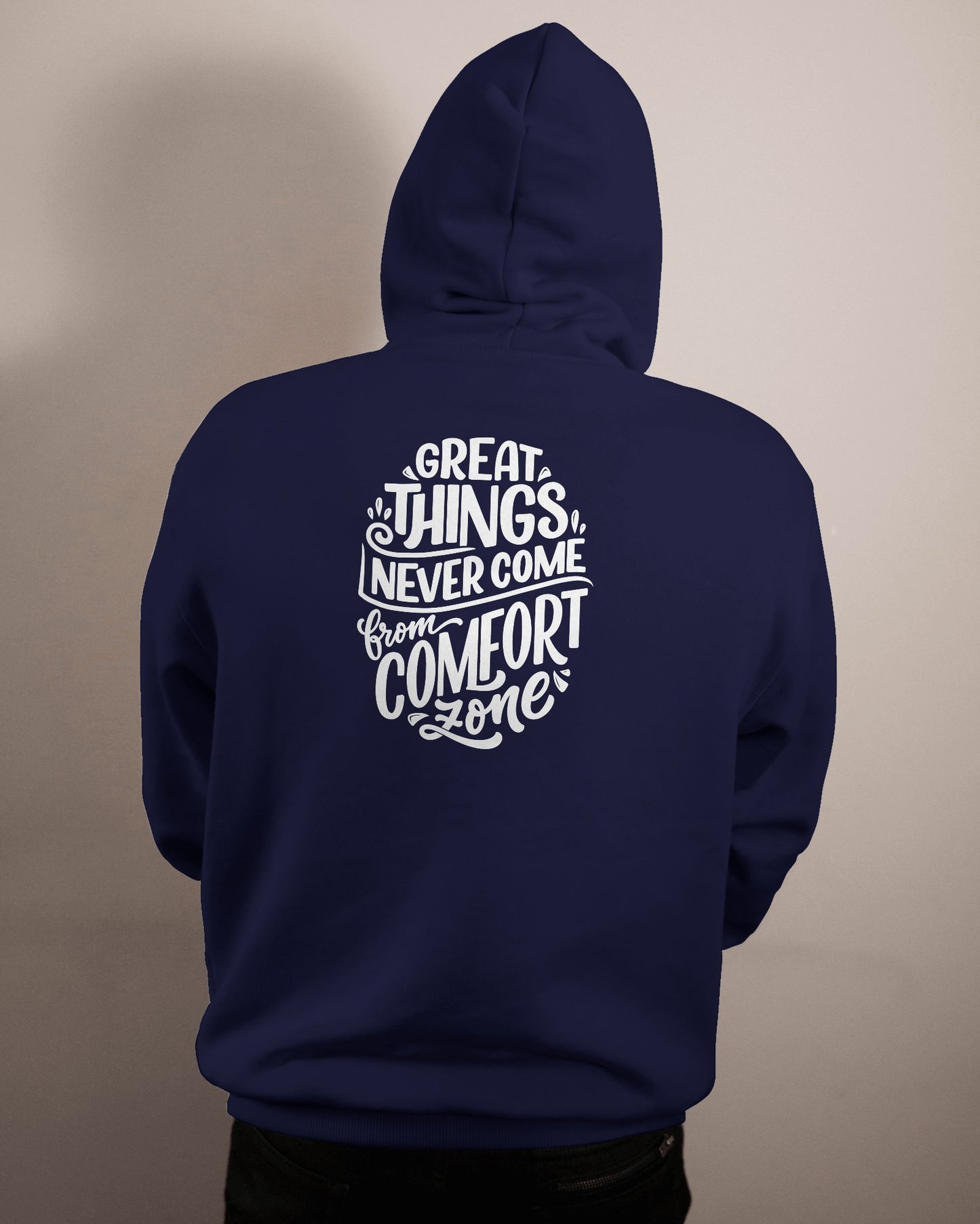 Inspirational Quote Hoodie For Men Back Design