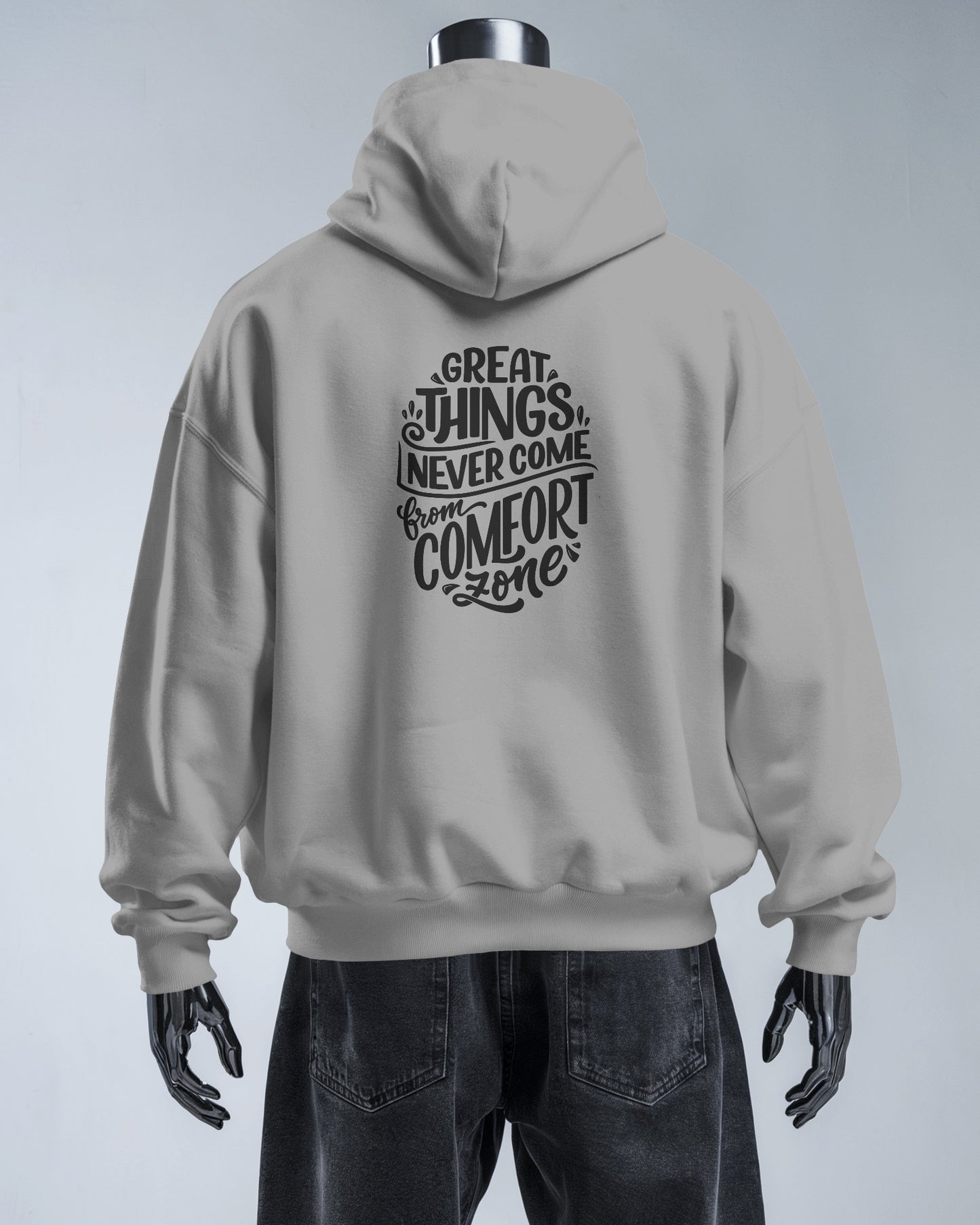 Inspirational Quote Hoodie For Men Back Design