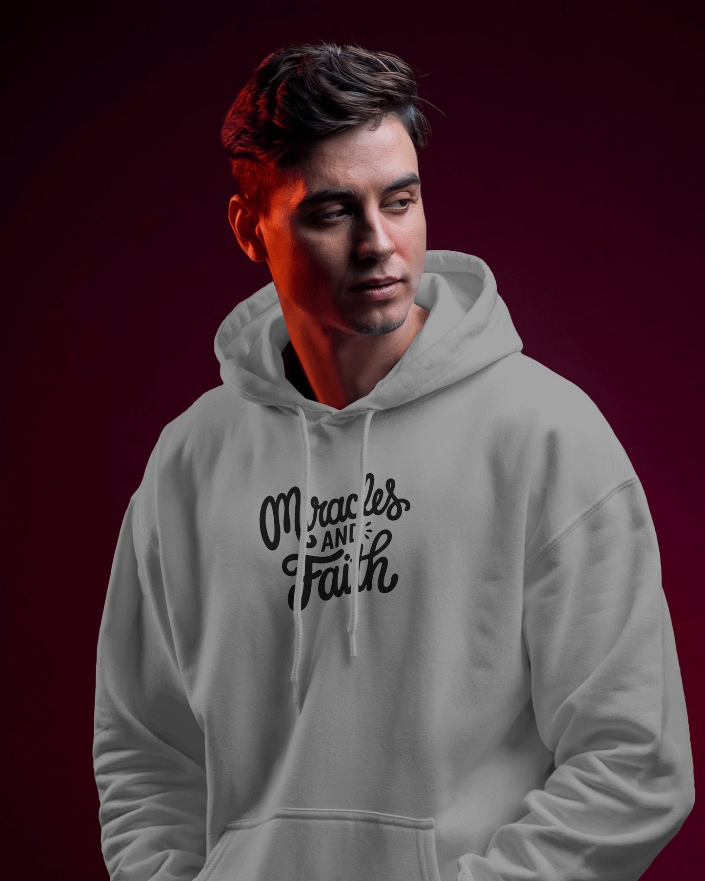 Inspirational Miracles and Faith Hoodie - Men's Heavy Blend