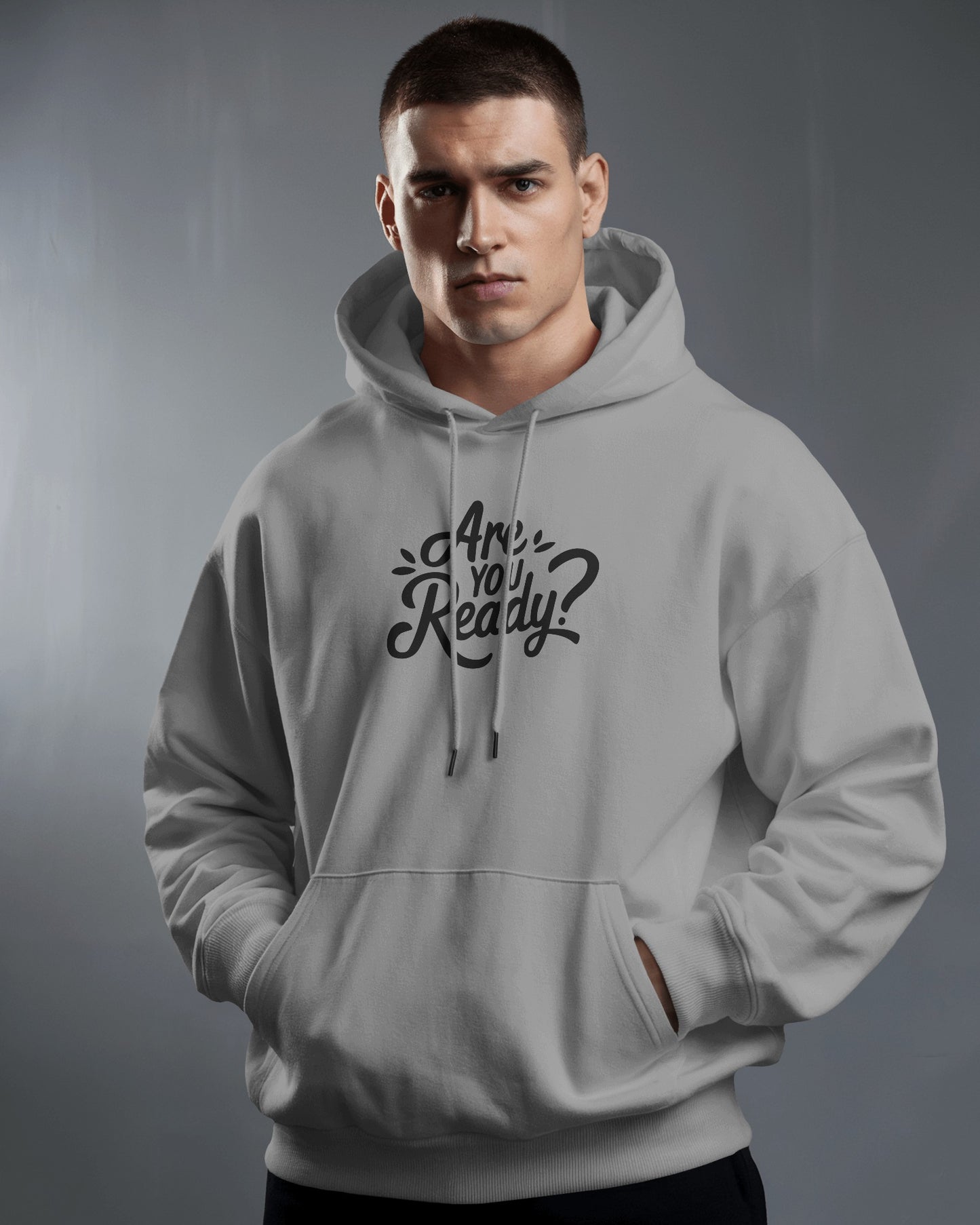 Men Heavy Hoodie - "Are You Ready?" Motivational Wear