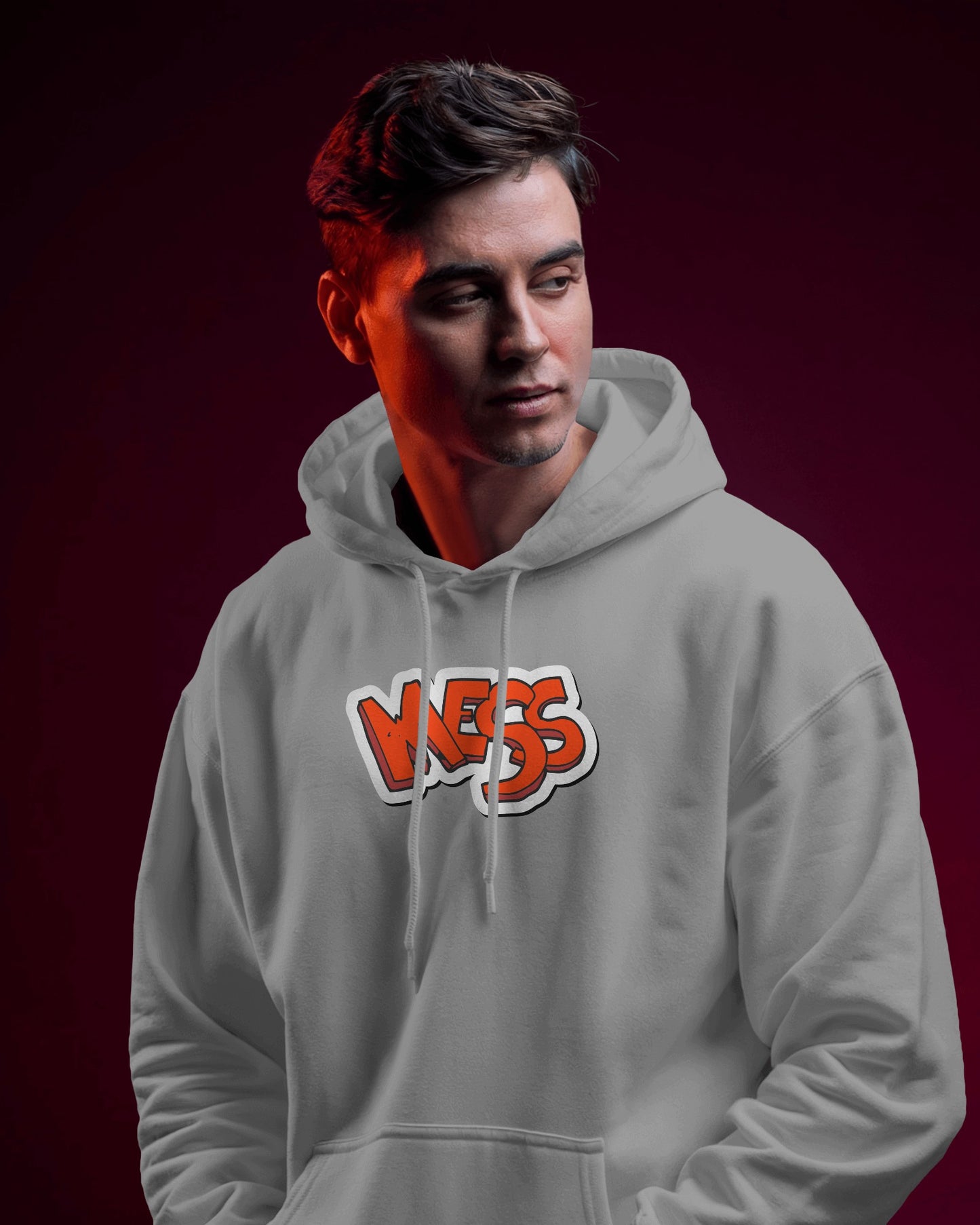 Mess Graphic Men's Hoodie for Fun Casual Wear- Heavy Blend