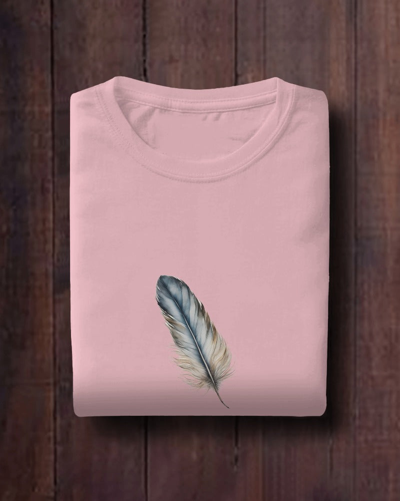 Bohemian Feather Unisex Heavy Cotton Tee - Comfortable, Artistic T-Shirt for Nature Lovers