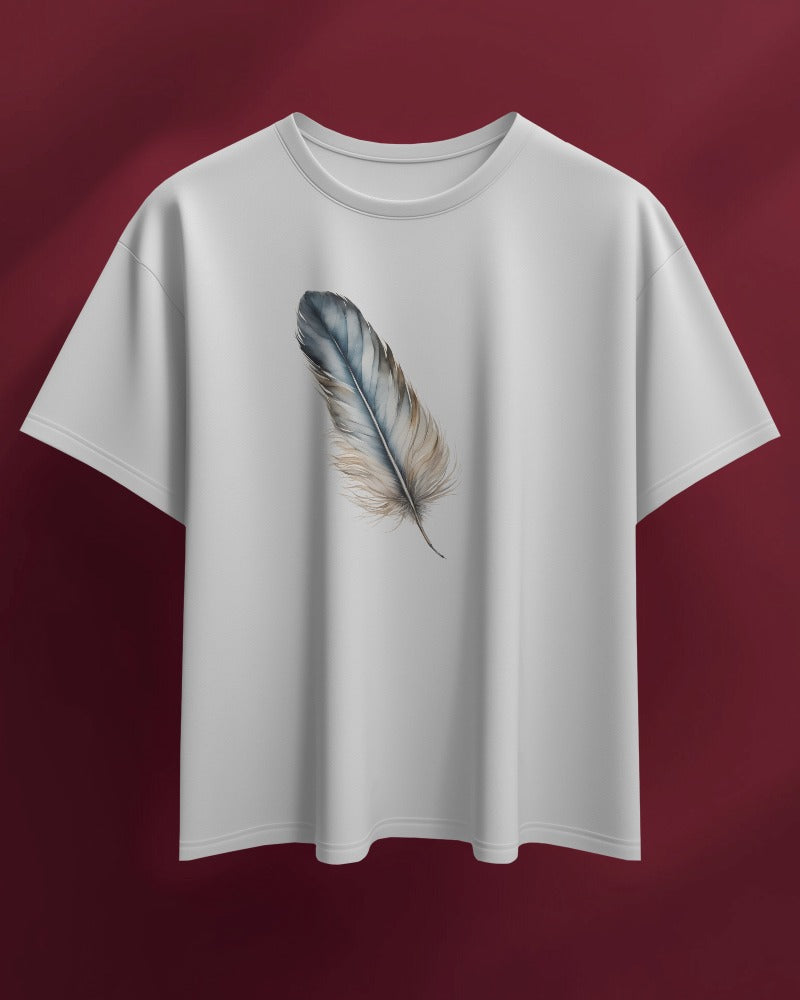 Bohemian Feather Unisex Heavy Cotton Tee - Comfortable, Artistic T-Shirt for Nature Lovers