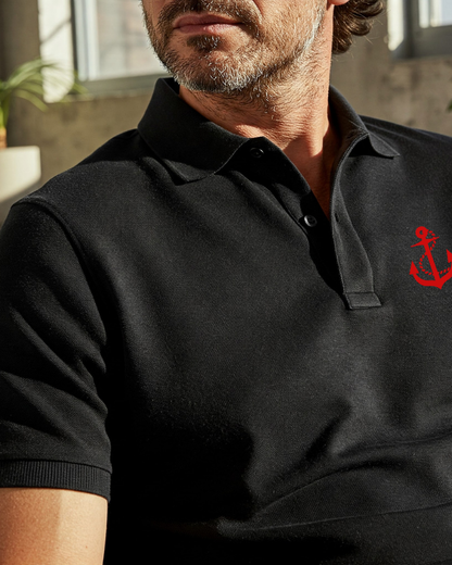 RaymaxUS Anchor NY Men's Piqué Polo - Casual Comfort